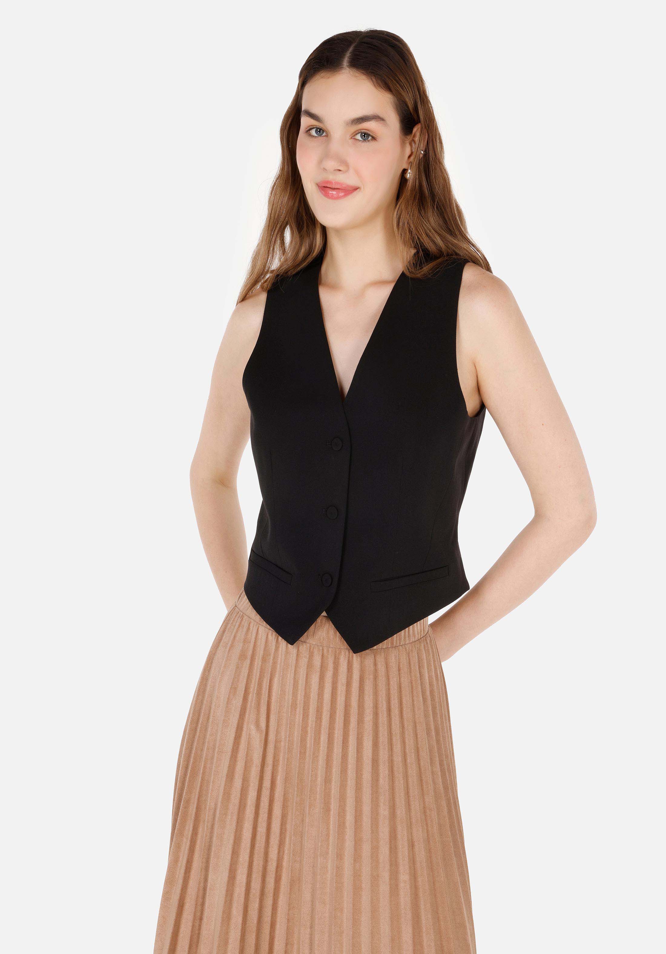 Afficher les détails de Noir Femmes Chemise À Manches Courtes