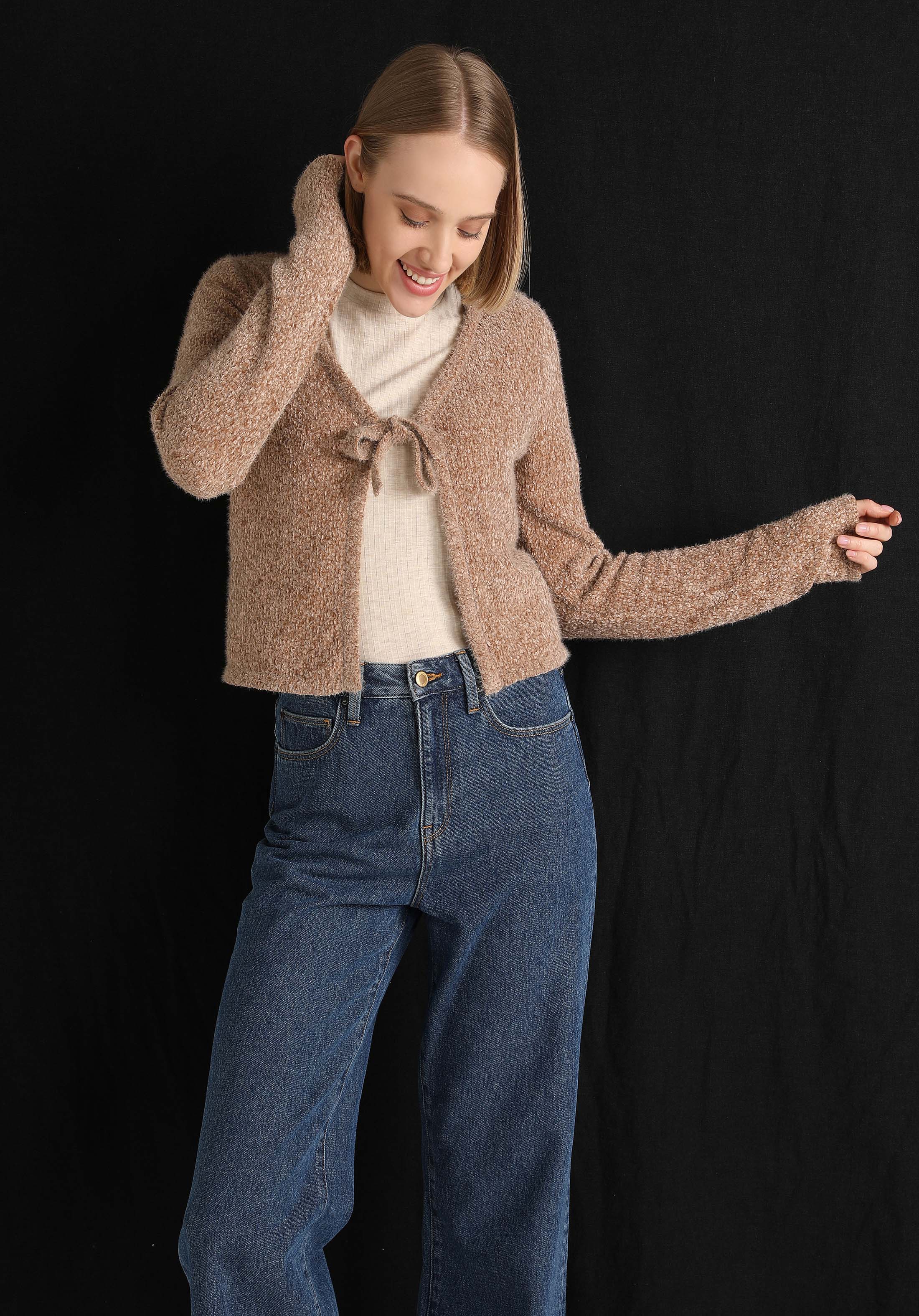 Afficher les détails de Beige Femmes Cardigan