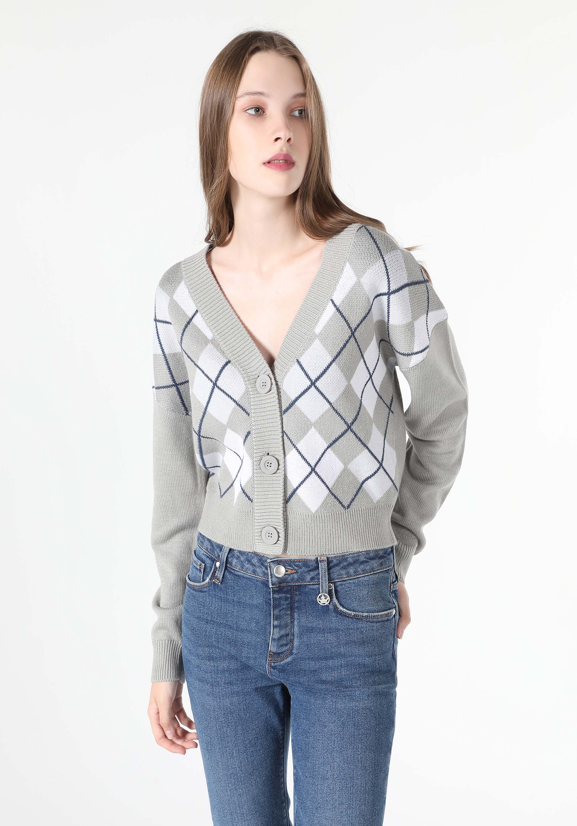 Afficher les détails de Multicolou Femmes Cardigan