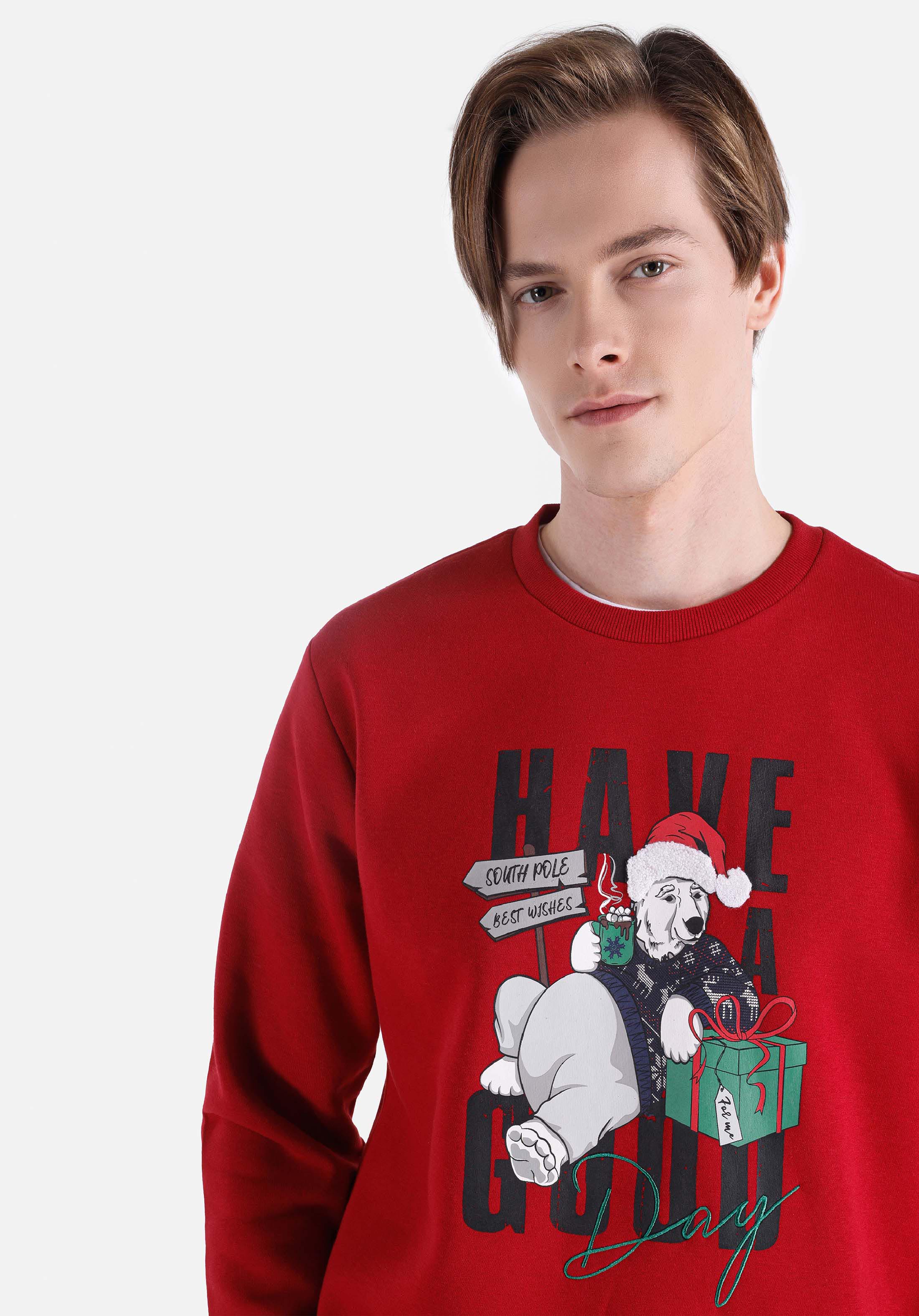 Afficher les détails de Rouge Homme Pull-over