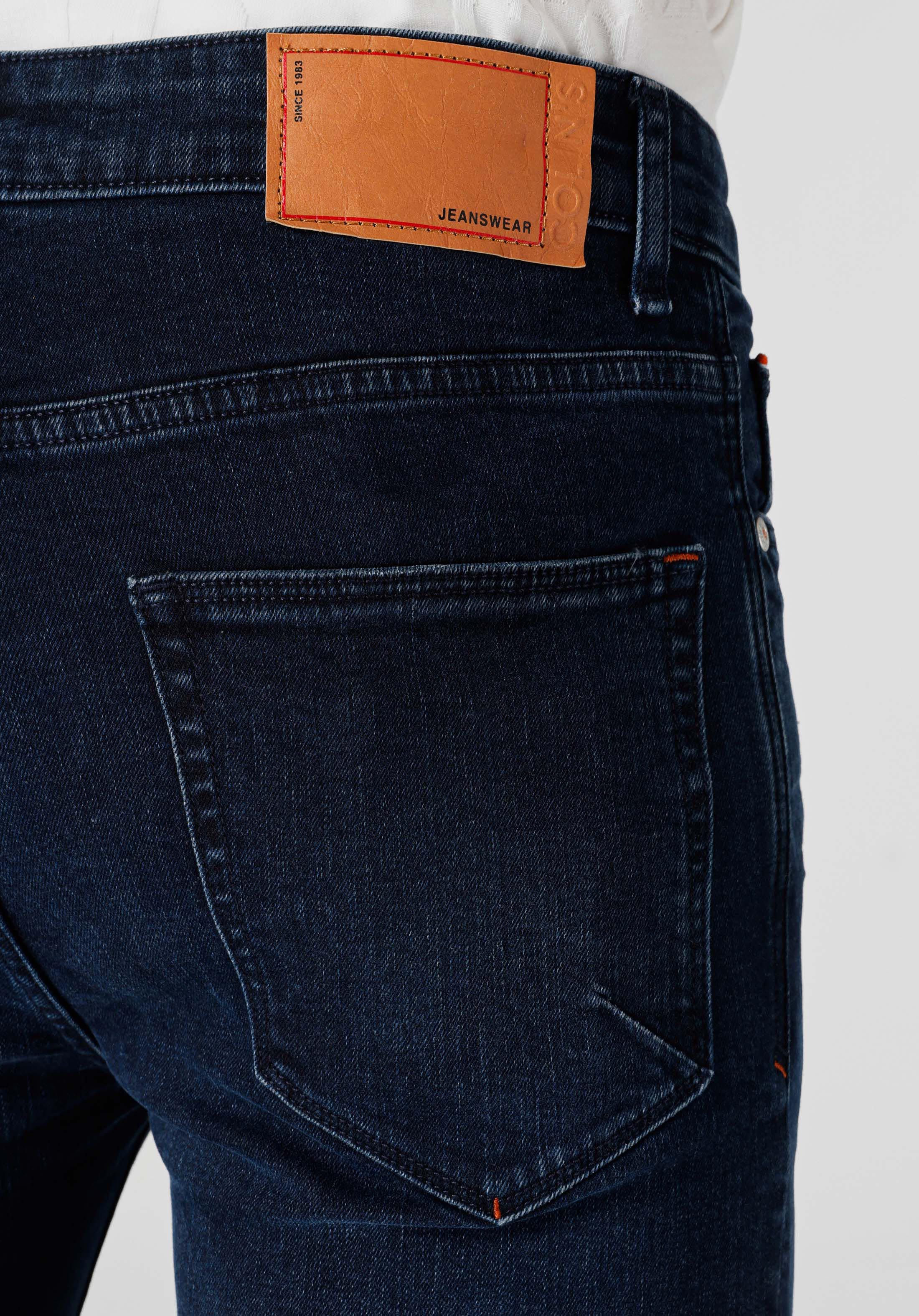 Afficher les détails de 035 Pantalon En Jean Ryan Bleu Foncé Coupe Skinny Pour Homme Cl1065217