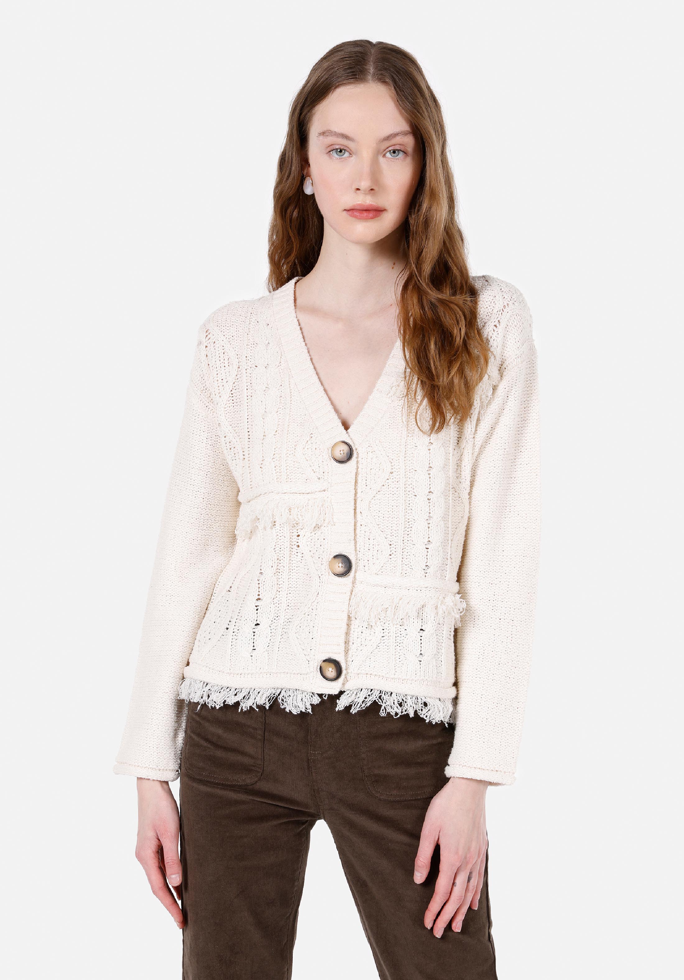 Afficher les détails de Ecru Femmes Cardigan