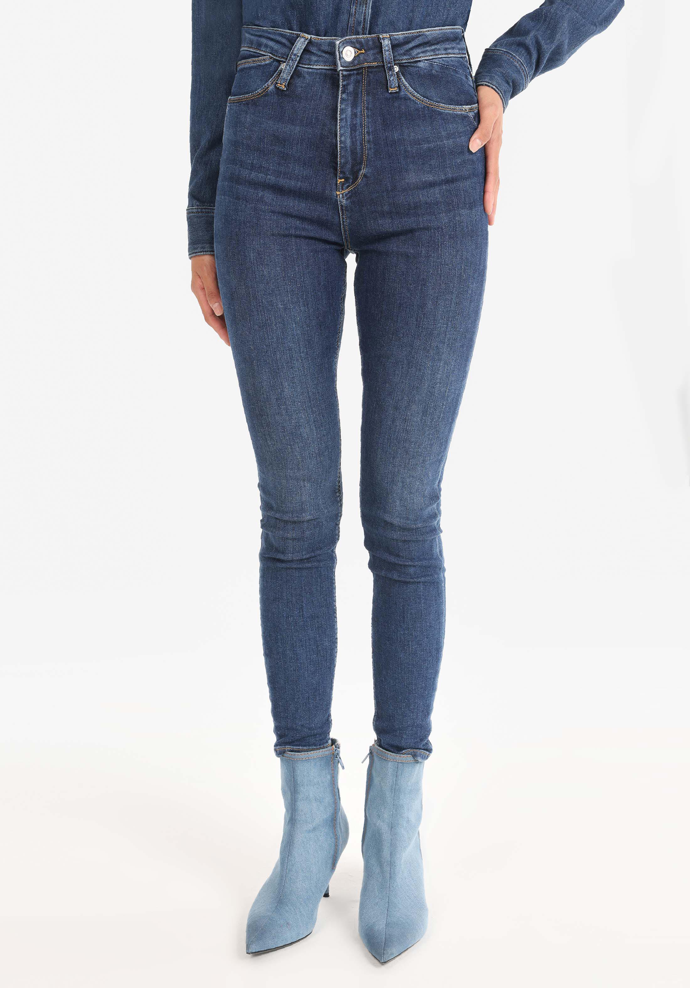 Afficher les détails de 760 Pantalon En Jean Dıana Denım Bleu Coupe Skinny Pour Femme Cl1065324