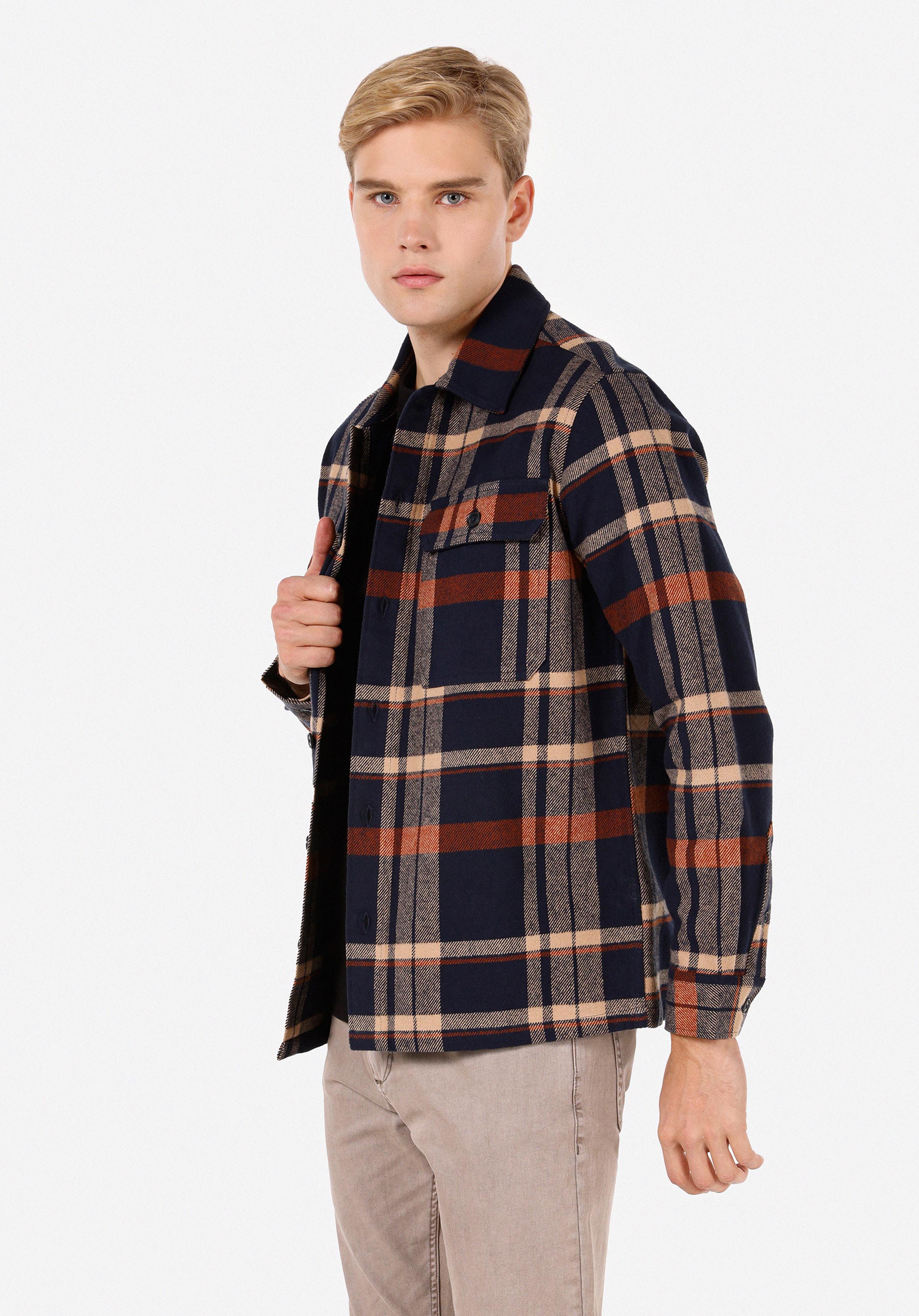 Afficher les détails de Marine Homme Chemise À Manches Longues