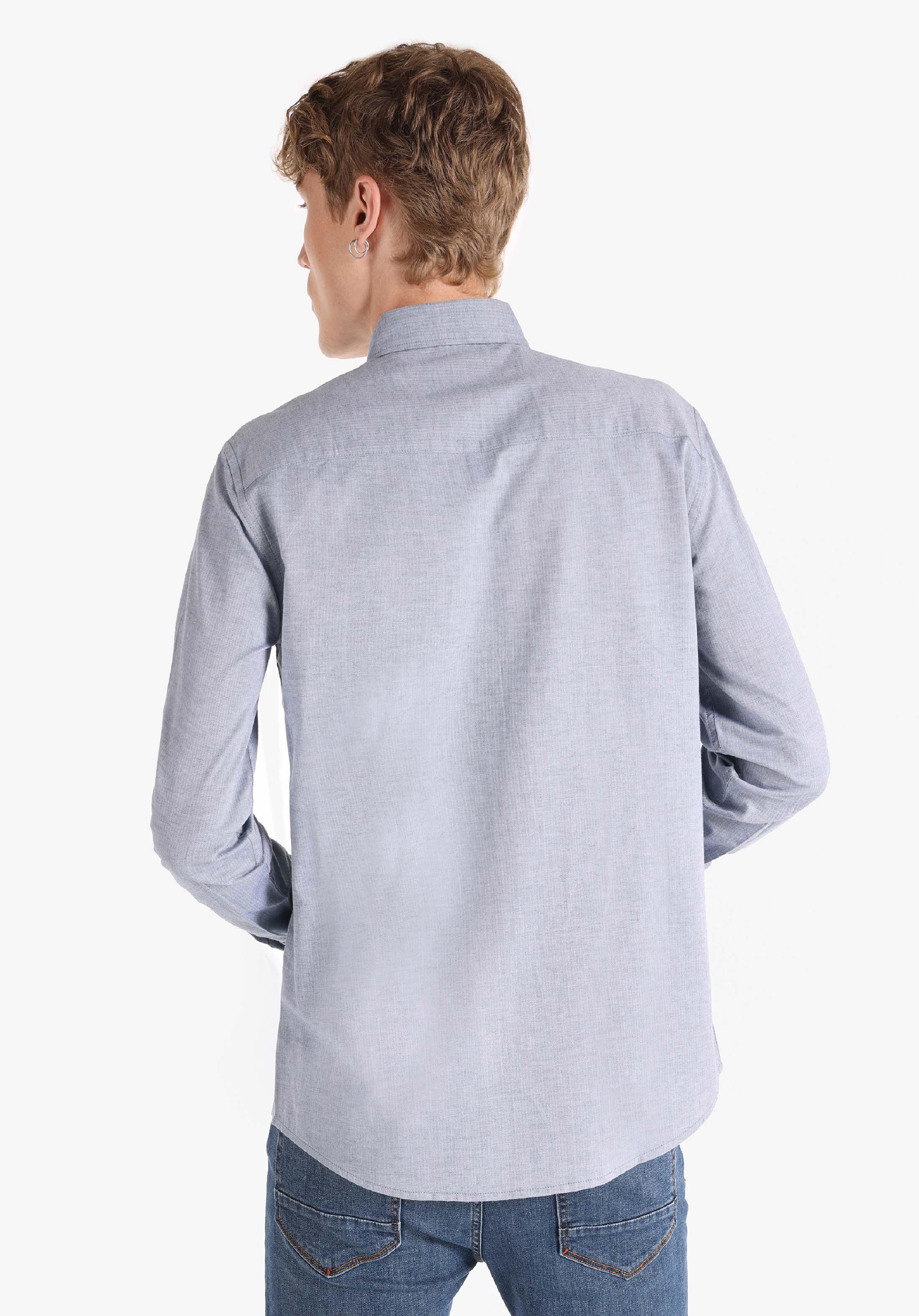 Afficher les détails de Bleu Homme Chemise À Manches Longues