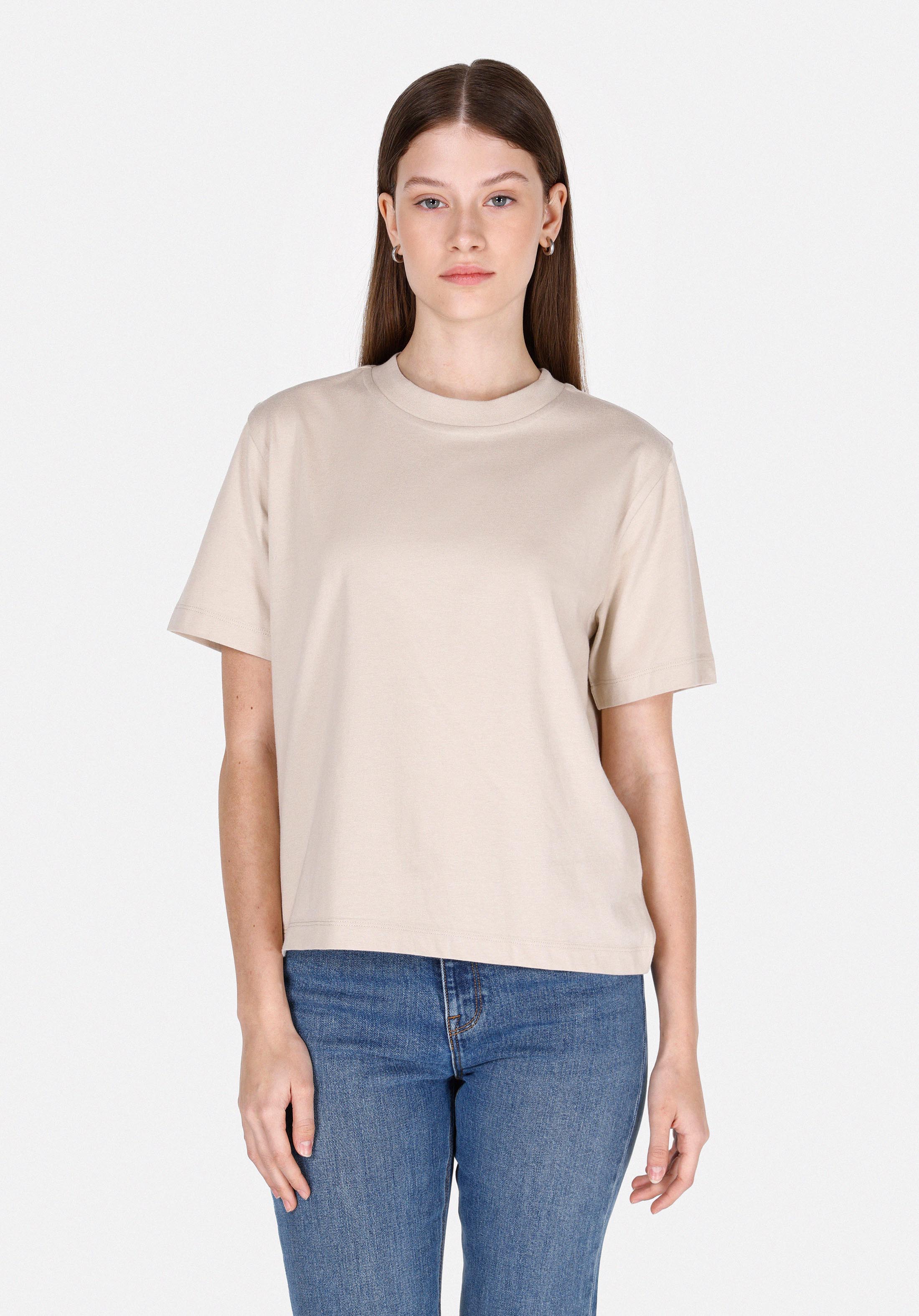 Afficher les détails de Beige Femmes T-shirt À Manches Courtes