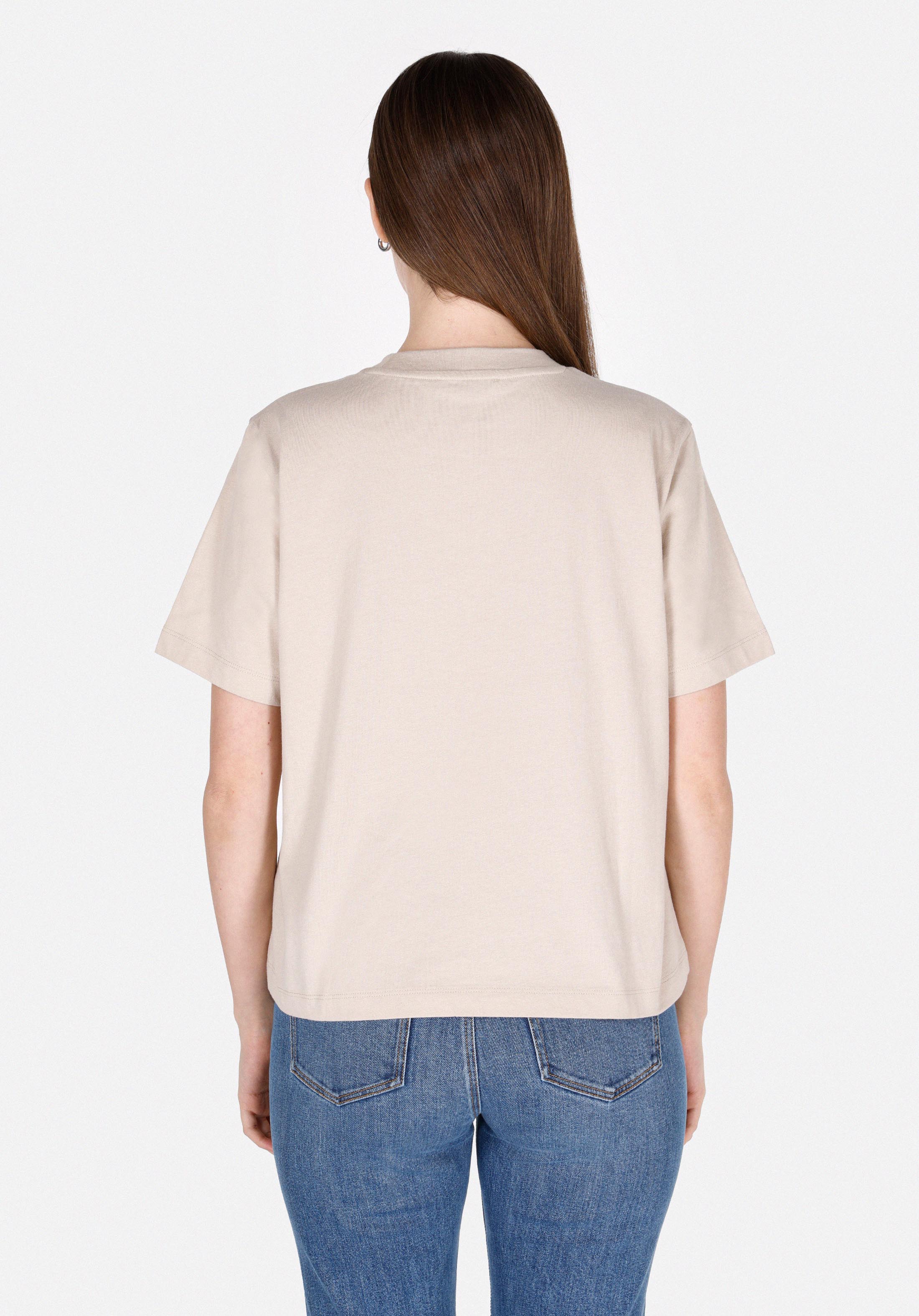 Afficher les détails de Beige Femmes T-shirt À Manches Courtes