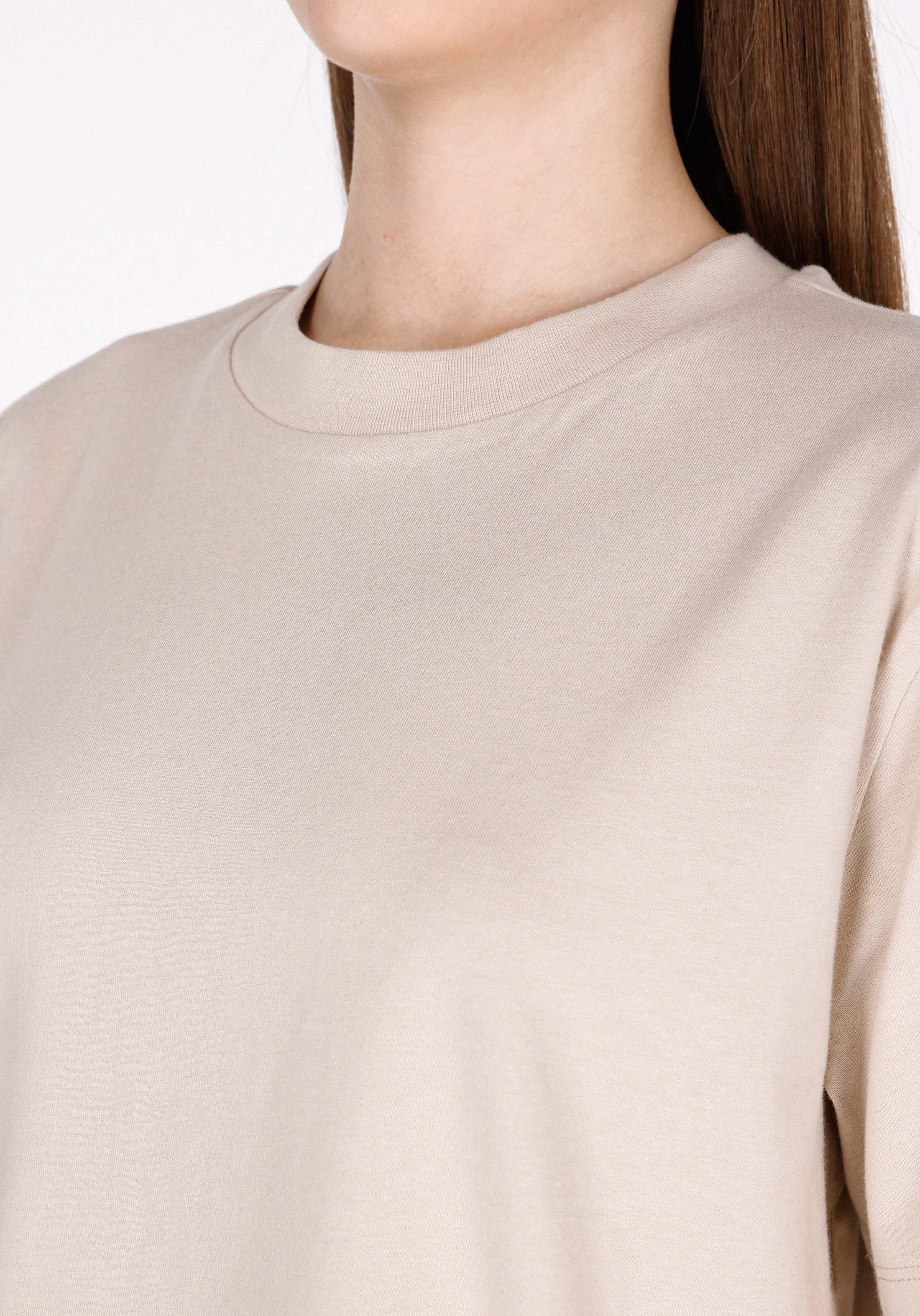 Afficher les détails de Beige Femmes T-shirt À Manches Courtes