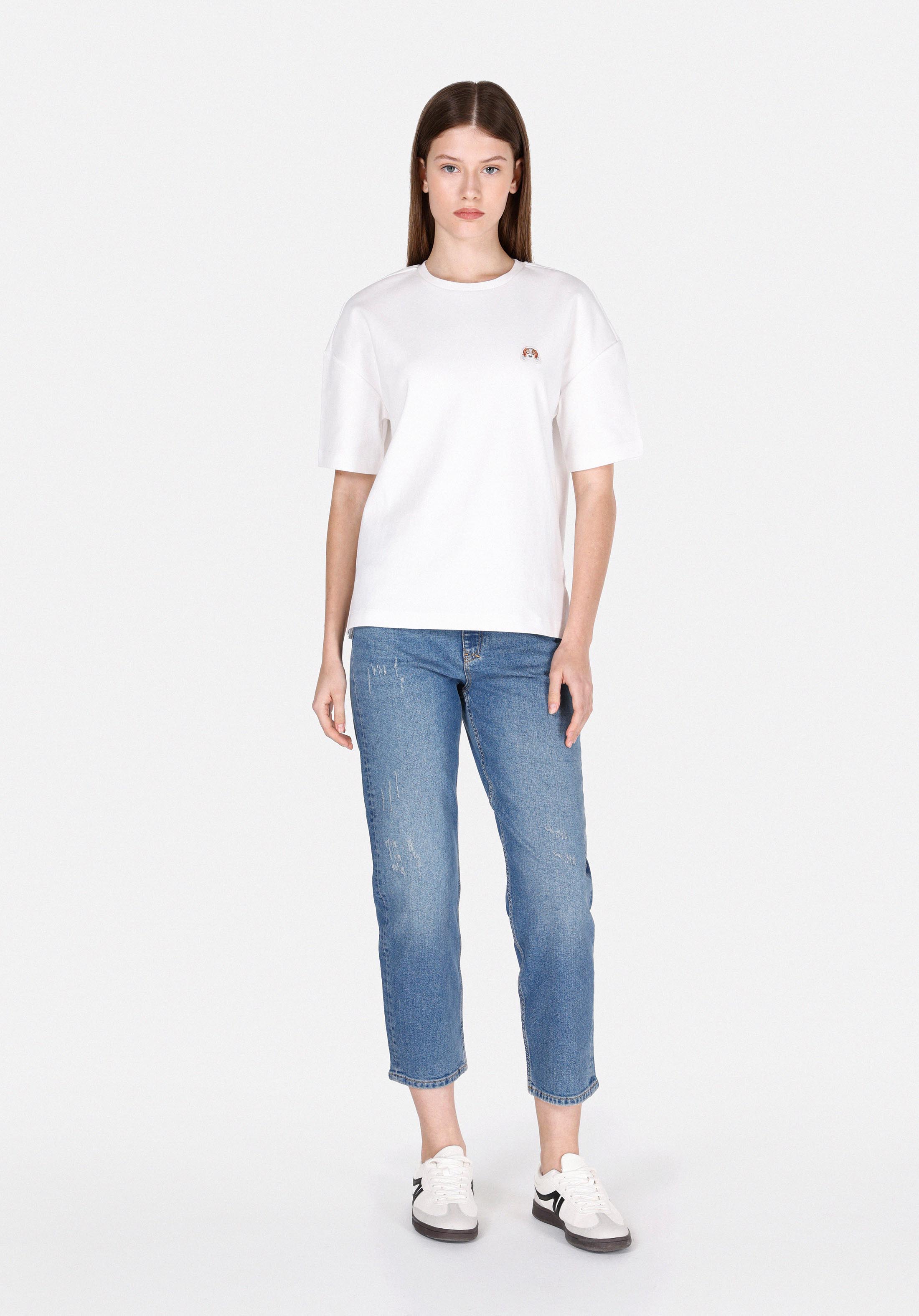 Afficher les détails de Blanc Femmes T-shirt À Manches Courtes