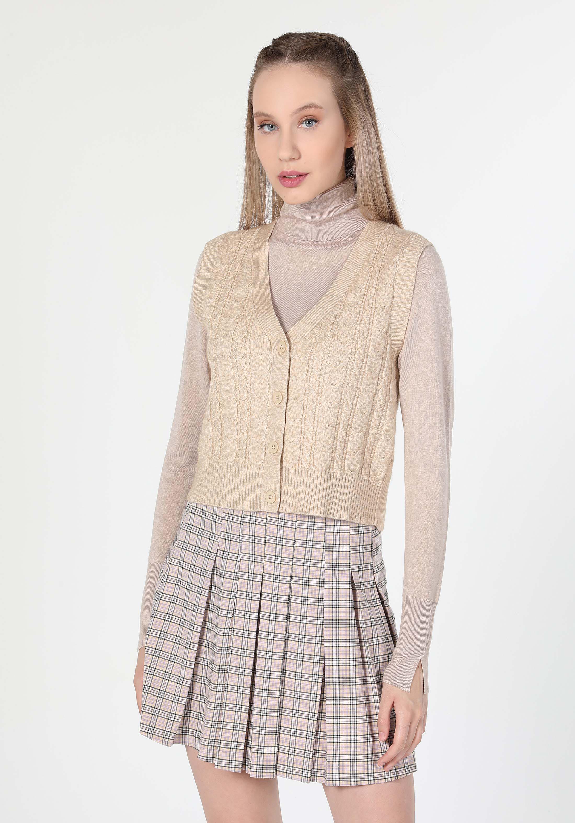 Afficher les détails de Beige Femmes Cardigan