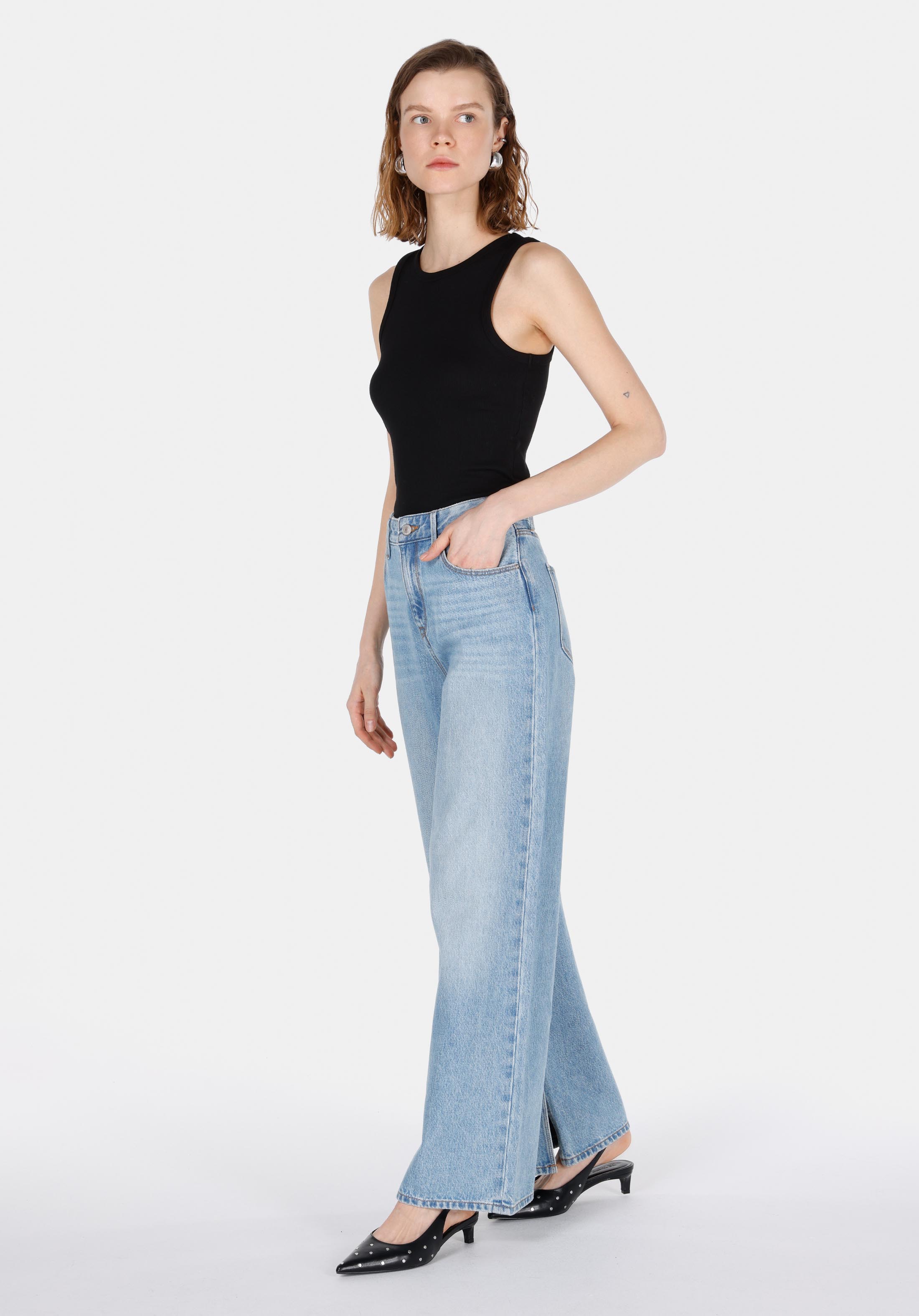 Afficher les détails de Bleu Femmes Pantalons