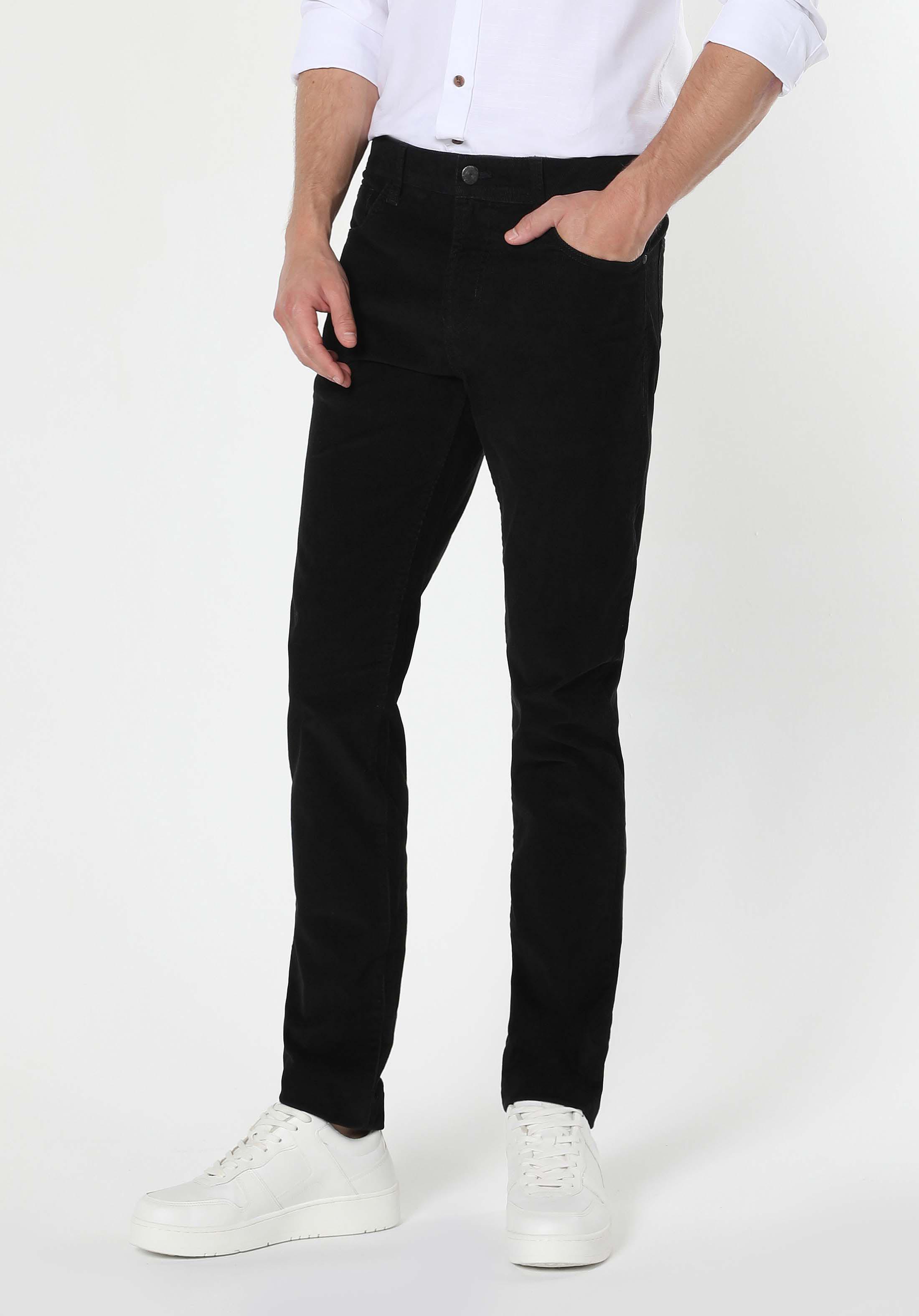 Afficher les détails de Pantalon Anthracıte Coupe Droite Jambe Taille Moyenne Coupe Droite Pour Homme Cl1050234
