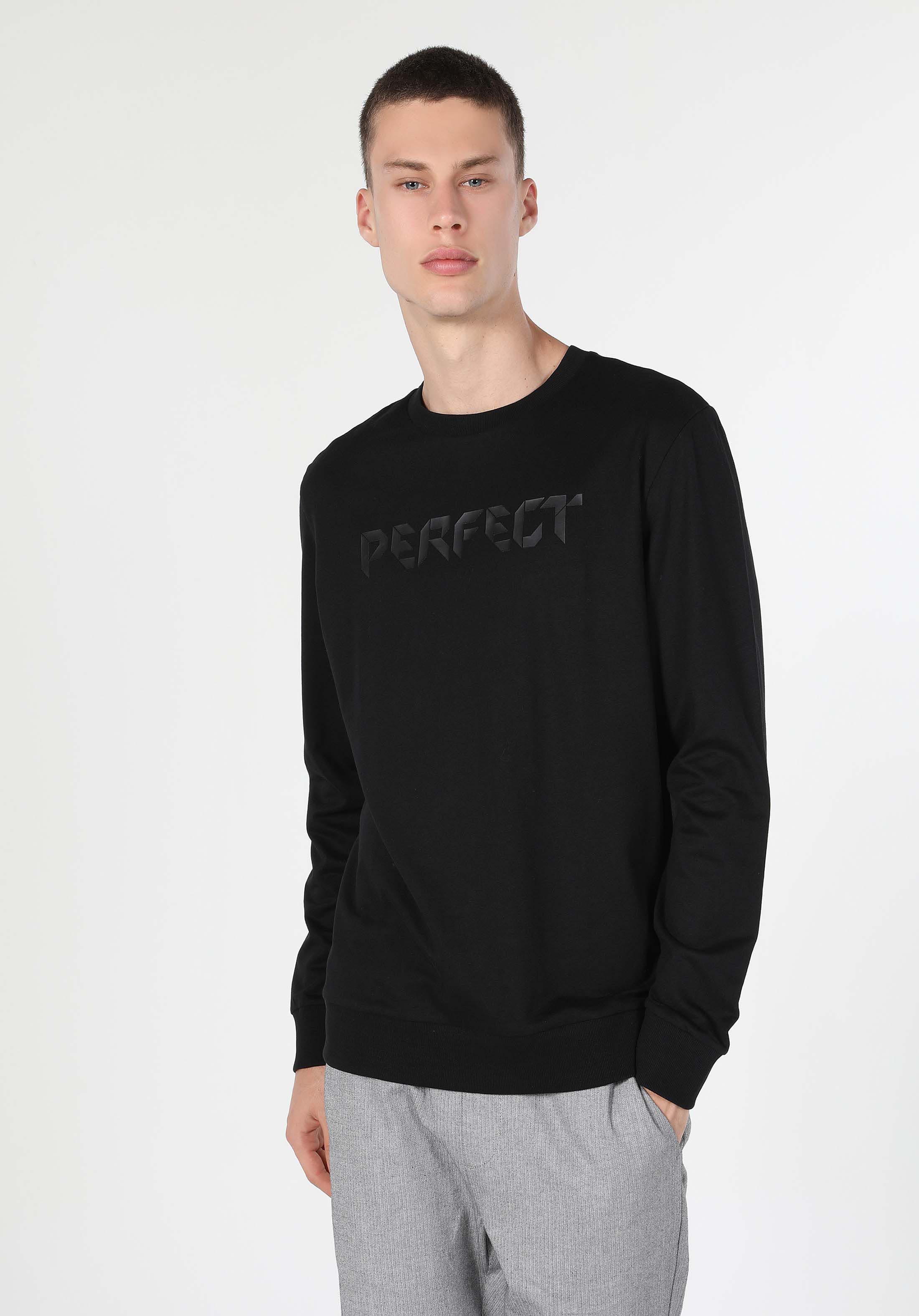Afficher les détails de Sweatshirt Noır Regular Fit Pour Homme Cl1060122