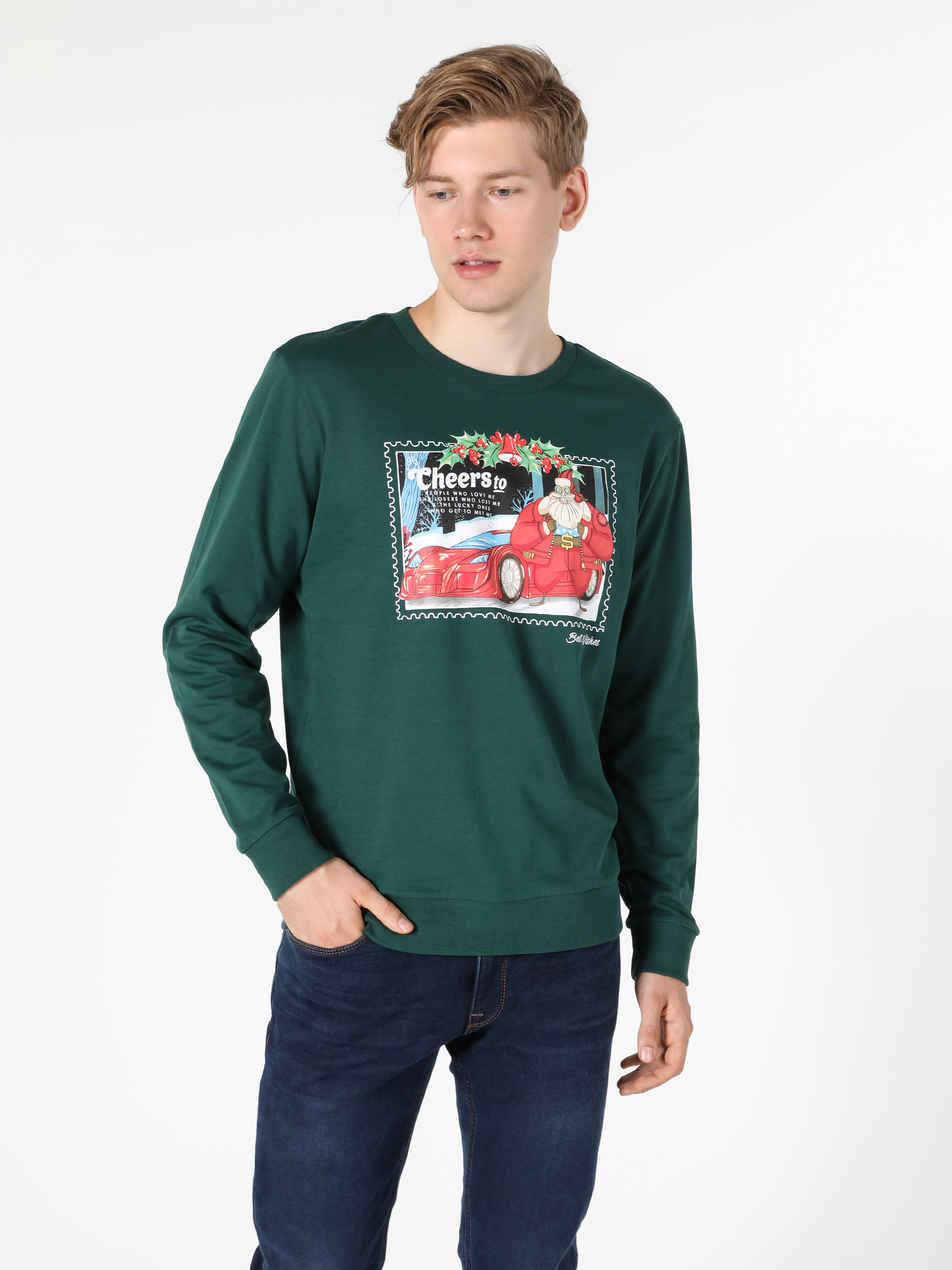 Afficher les détails de Vert Homme Pull-over