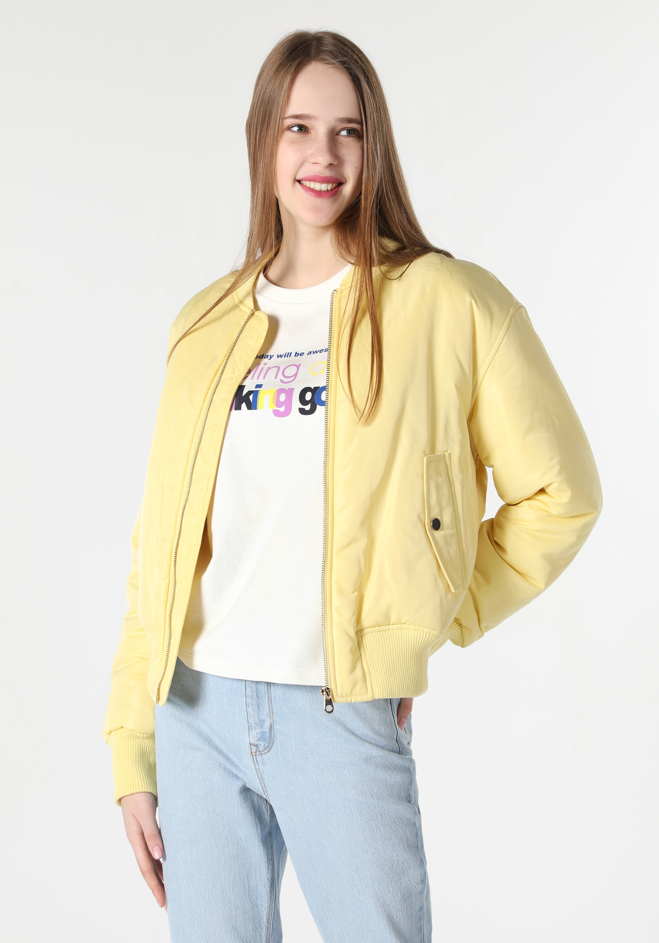 Afficher les détails de Jaune Femmes Vestes