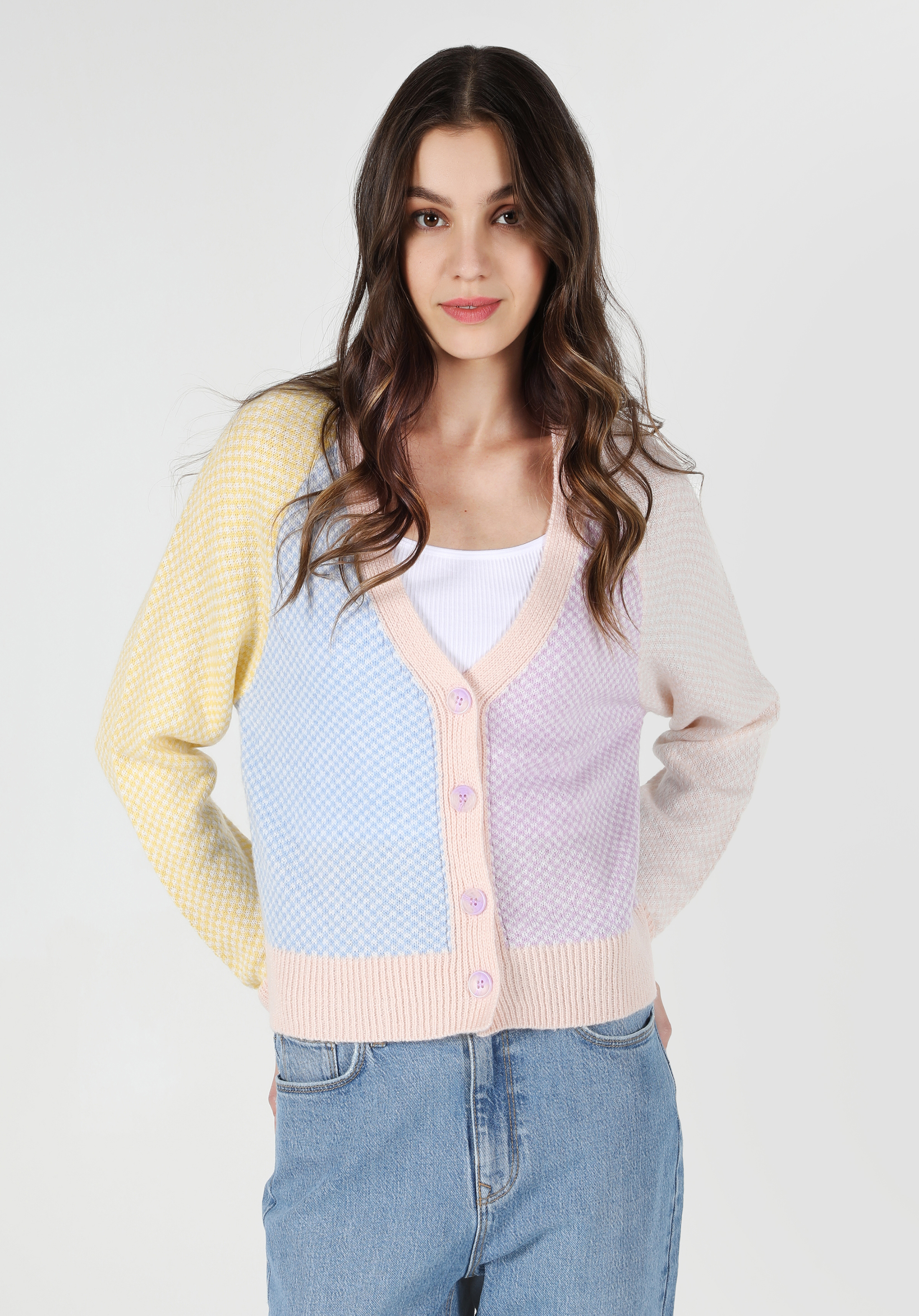 Afficher les détails de Multicolou Femmes Cardigan