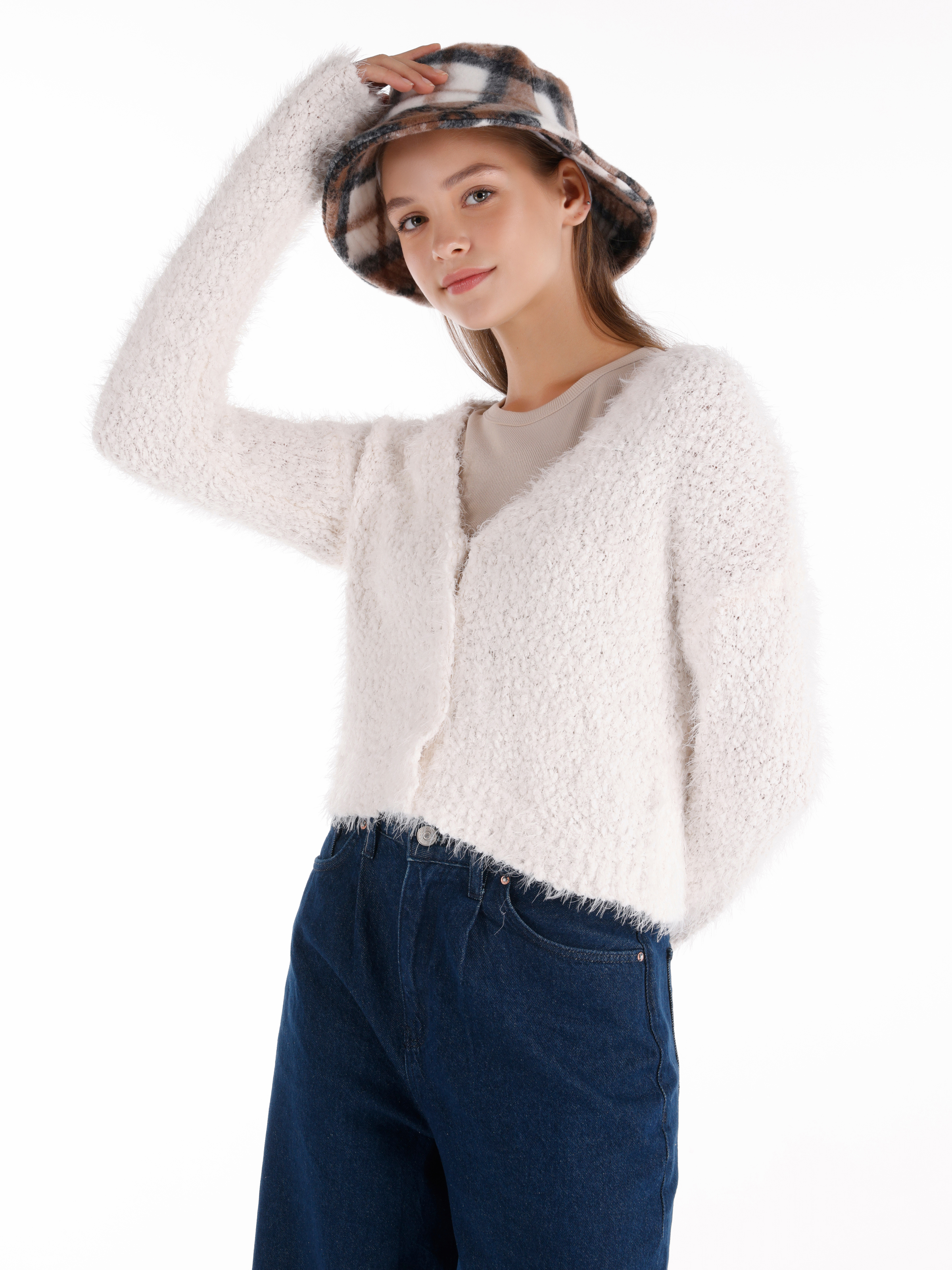 Afficher les détails de Blanc Femmes Cardigan