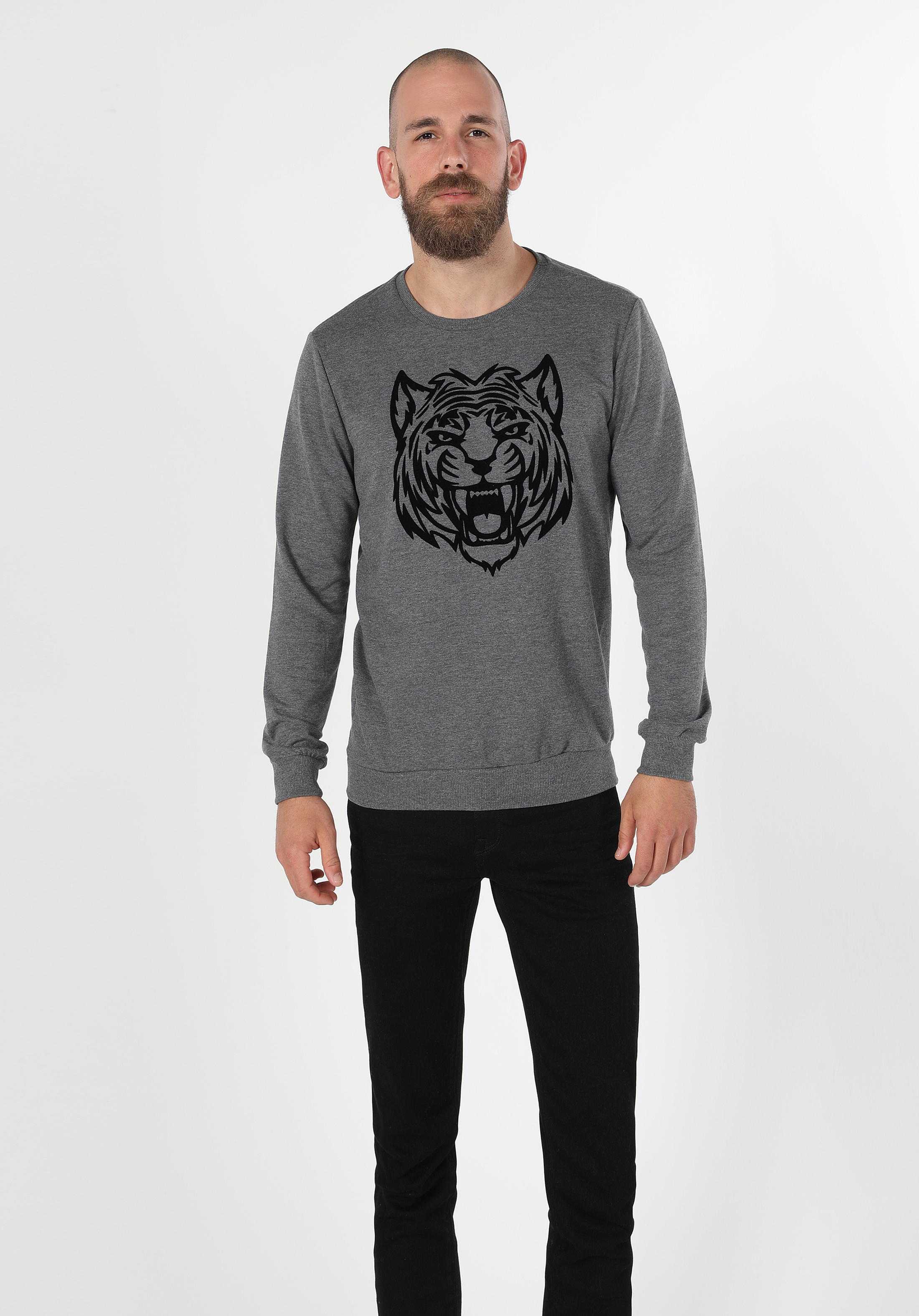 Afficher les détails de Sweatshirt Anthracıte Regular Fit Pour Homme Cl1060121