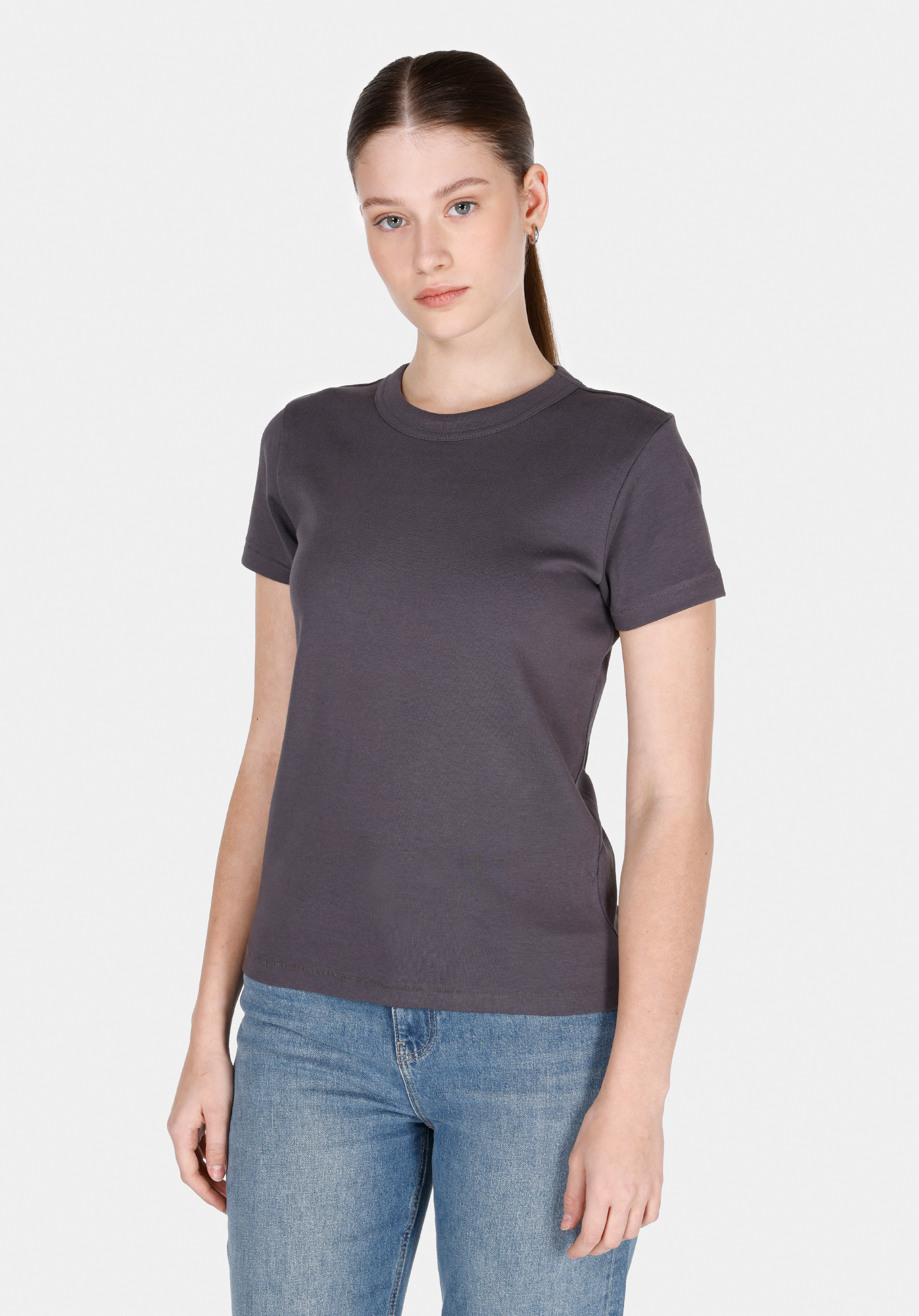 Afficher les détails de Anthracite Femmes T-shirt À Manches Courtes