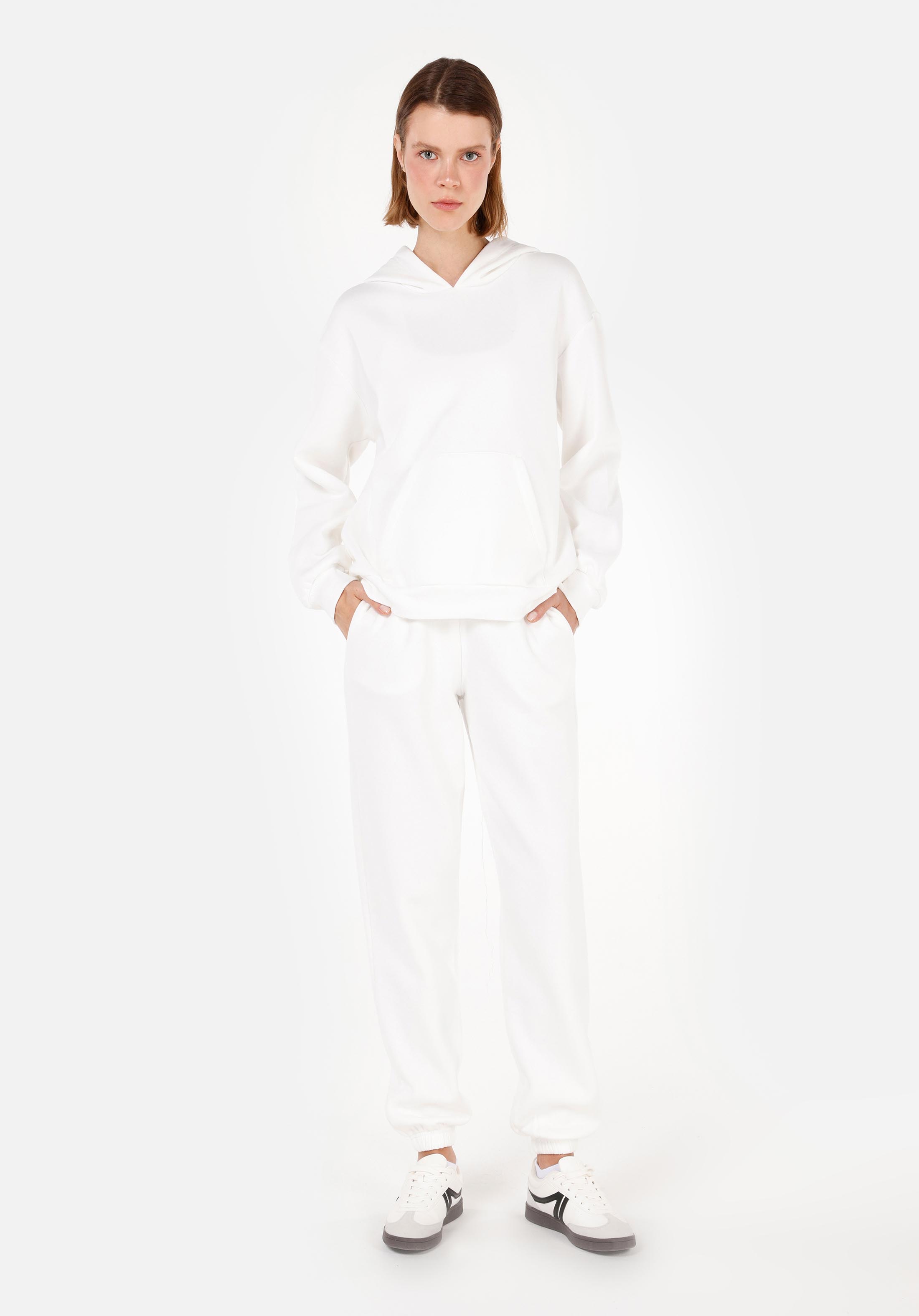 Afficher les détails de Blanc Femmes Pantalon De Survêtement