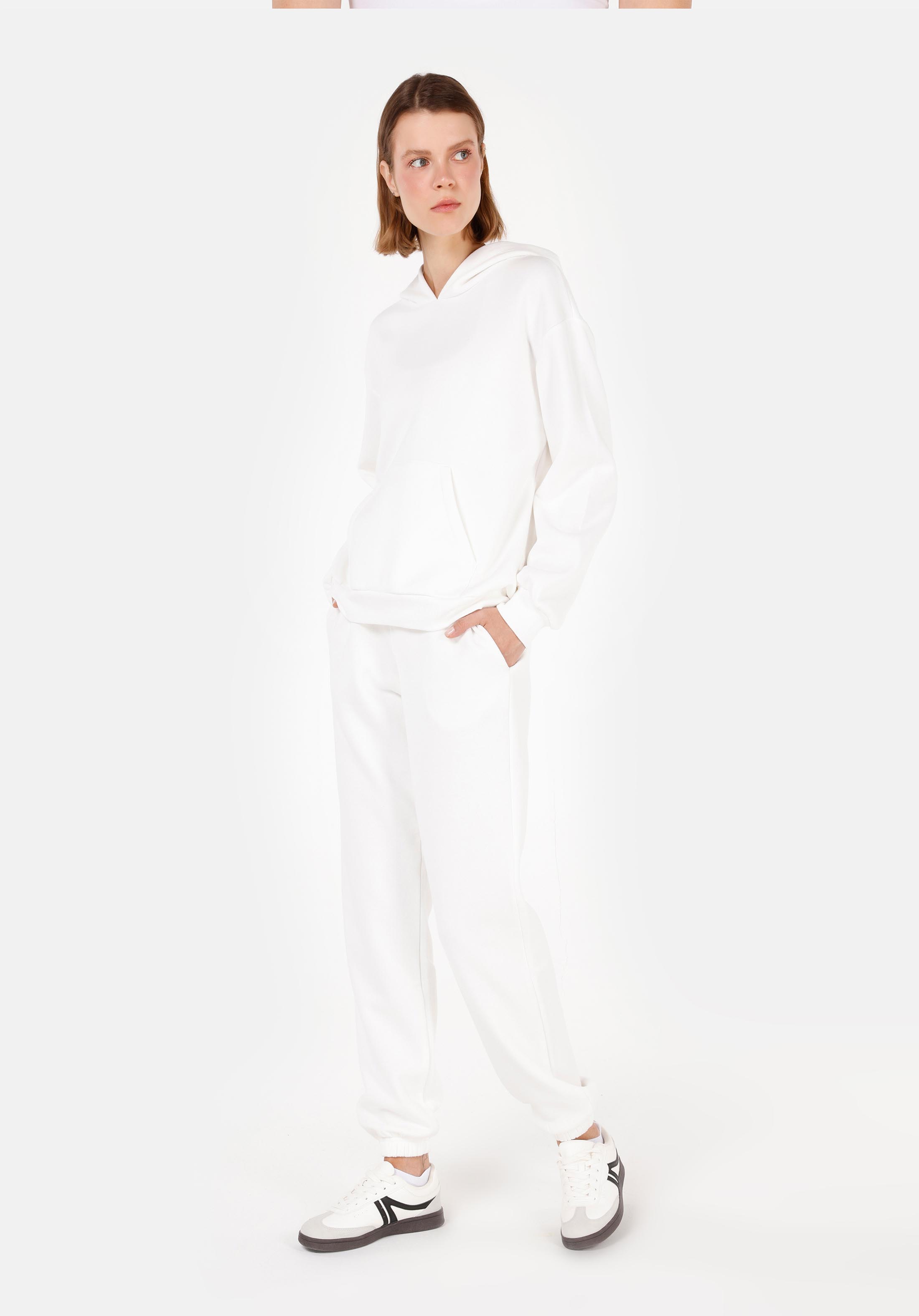 Afficher les détails de Blanc Femmes Pantalon De Survêtement