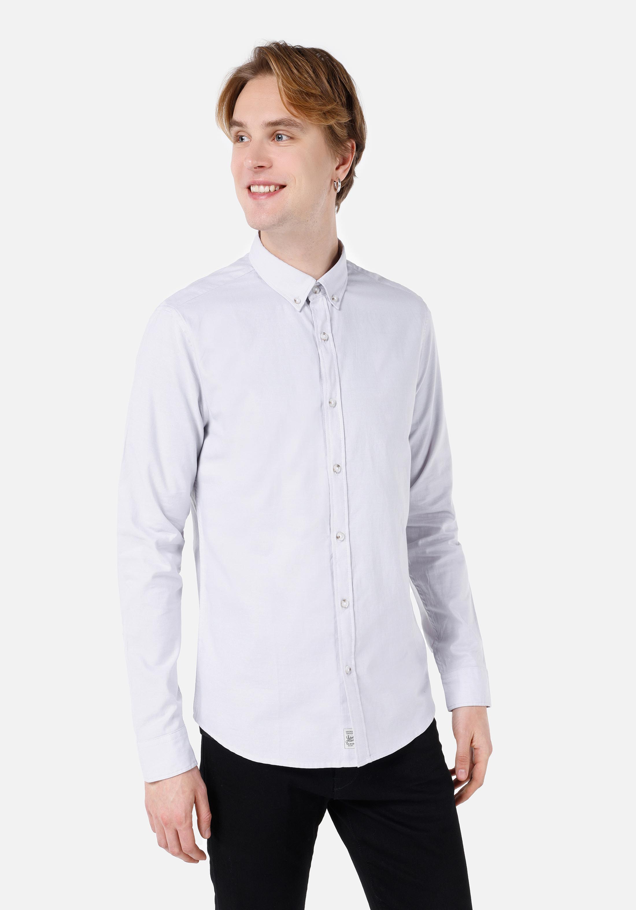 Afficher les détails de Blanc Homme Chemise À Manches Longues
