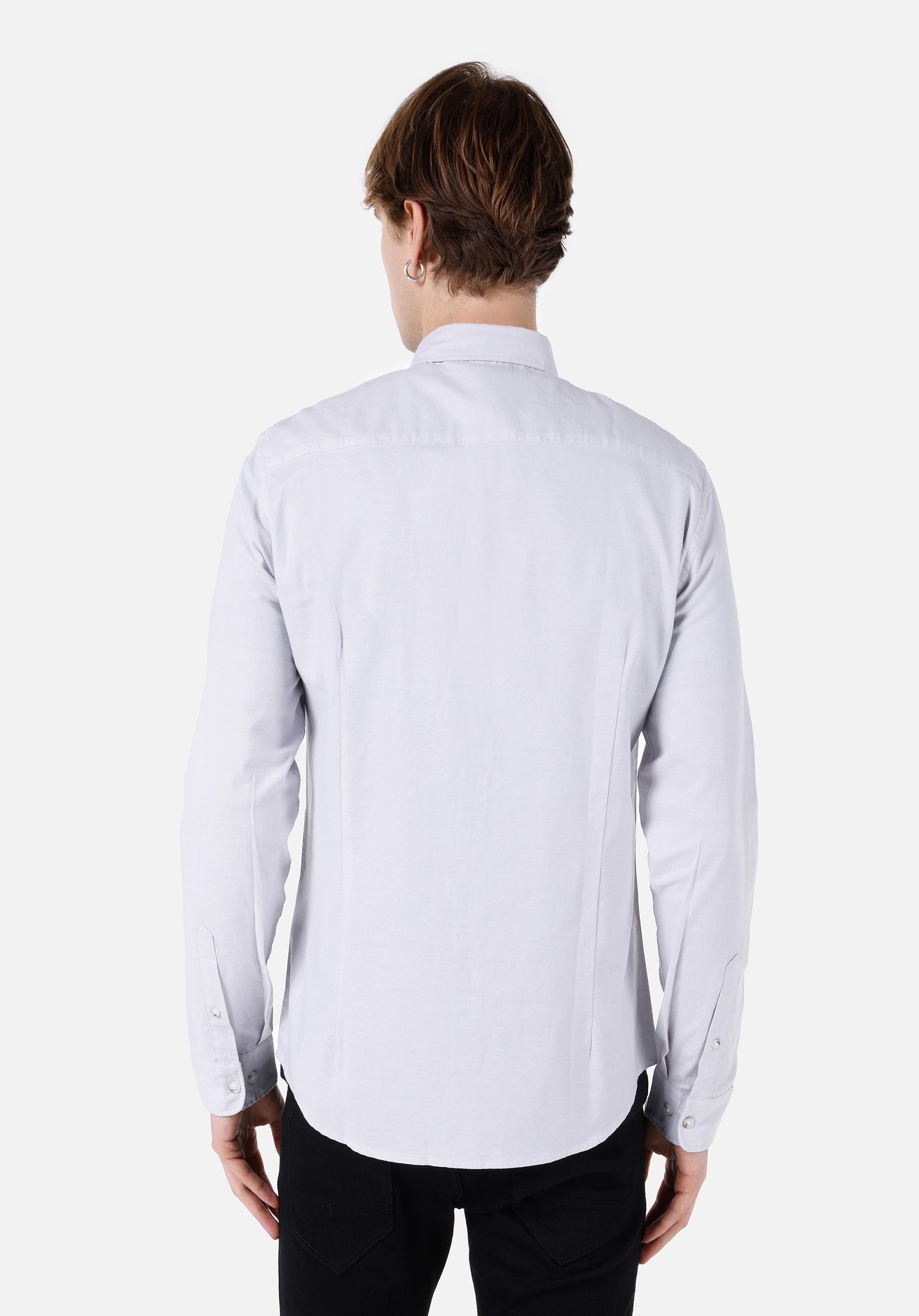 Afficher les détails de Blanc Homme Chemise À Manches Longues