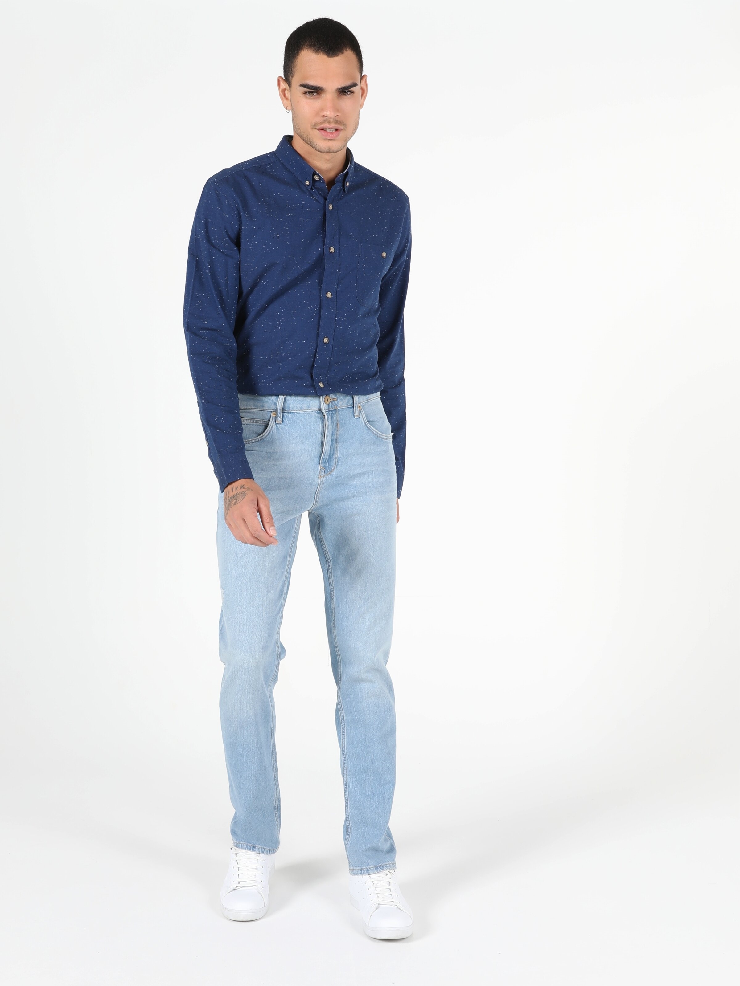 044 Pantalon En Jean Karl Den m Jambe Droite Taille Basse Coupe Droite Pour Homme Cl1050266