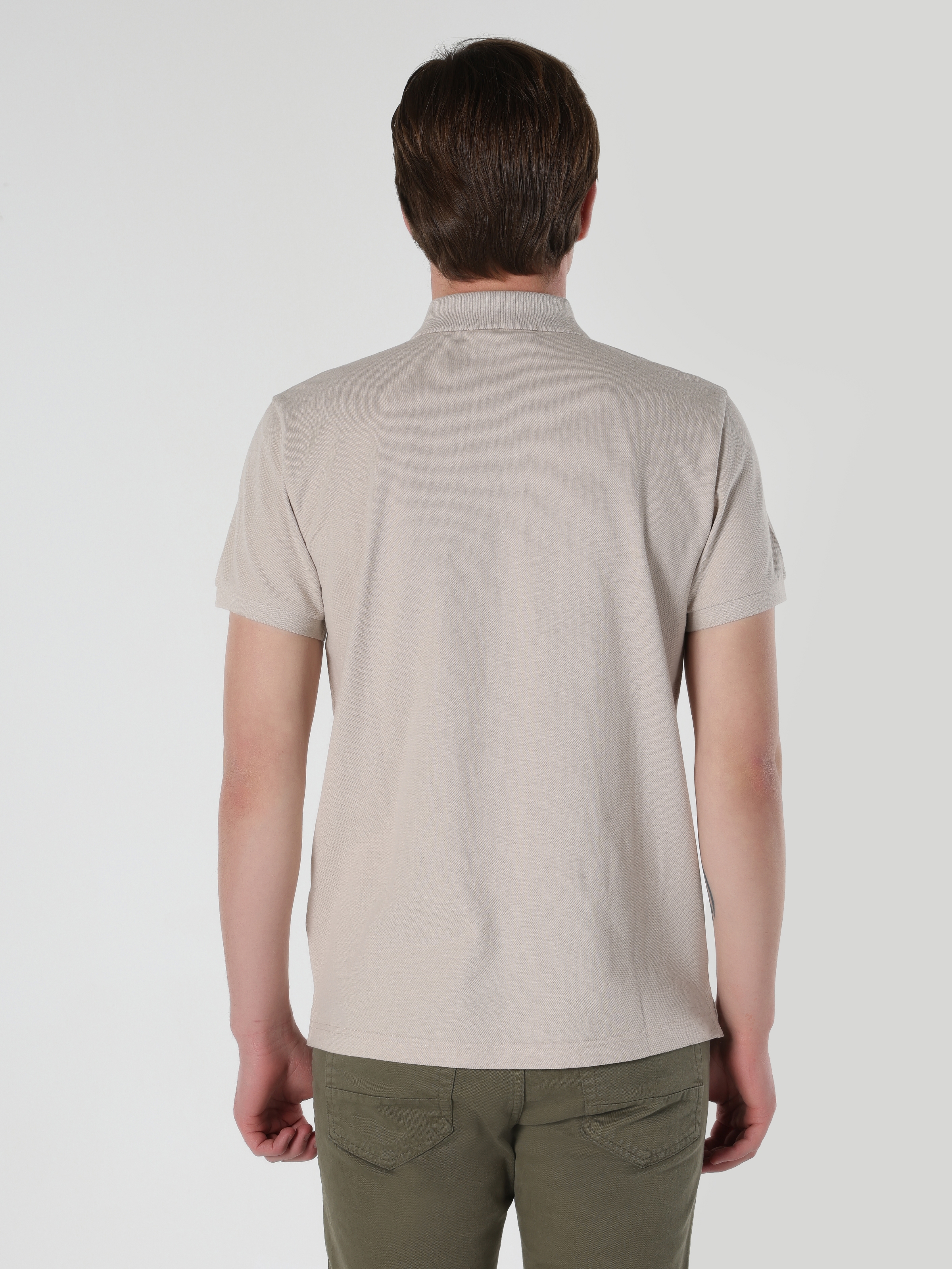 Afficher les détails de T-Shirt Polo Beige Coupe Régulière Pour Homme 