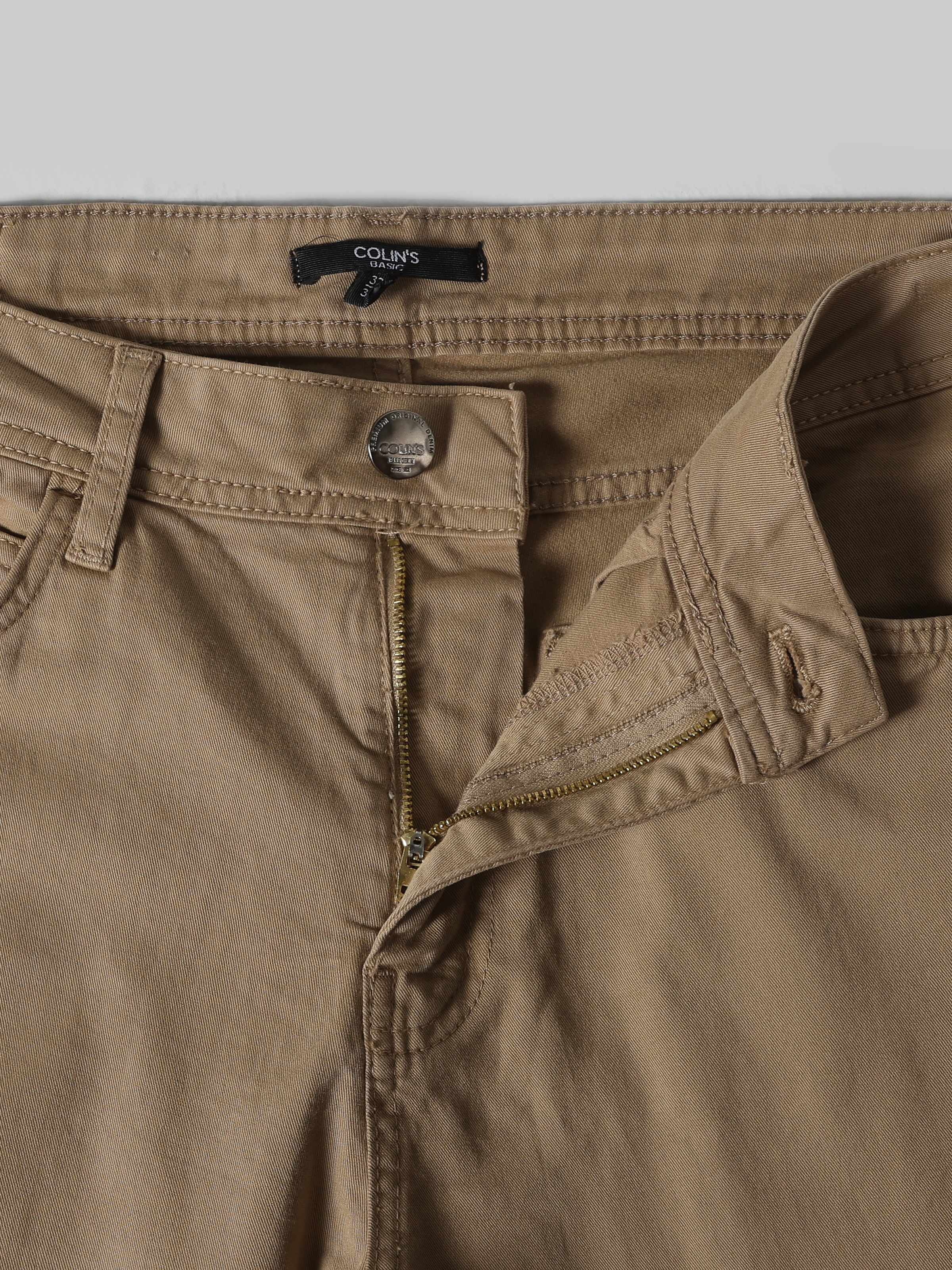 Afficher les détails de Pantalon Camel Pour Homme, Coupe Droite, Taille Basse, Jambe Droite