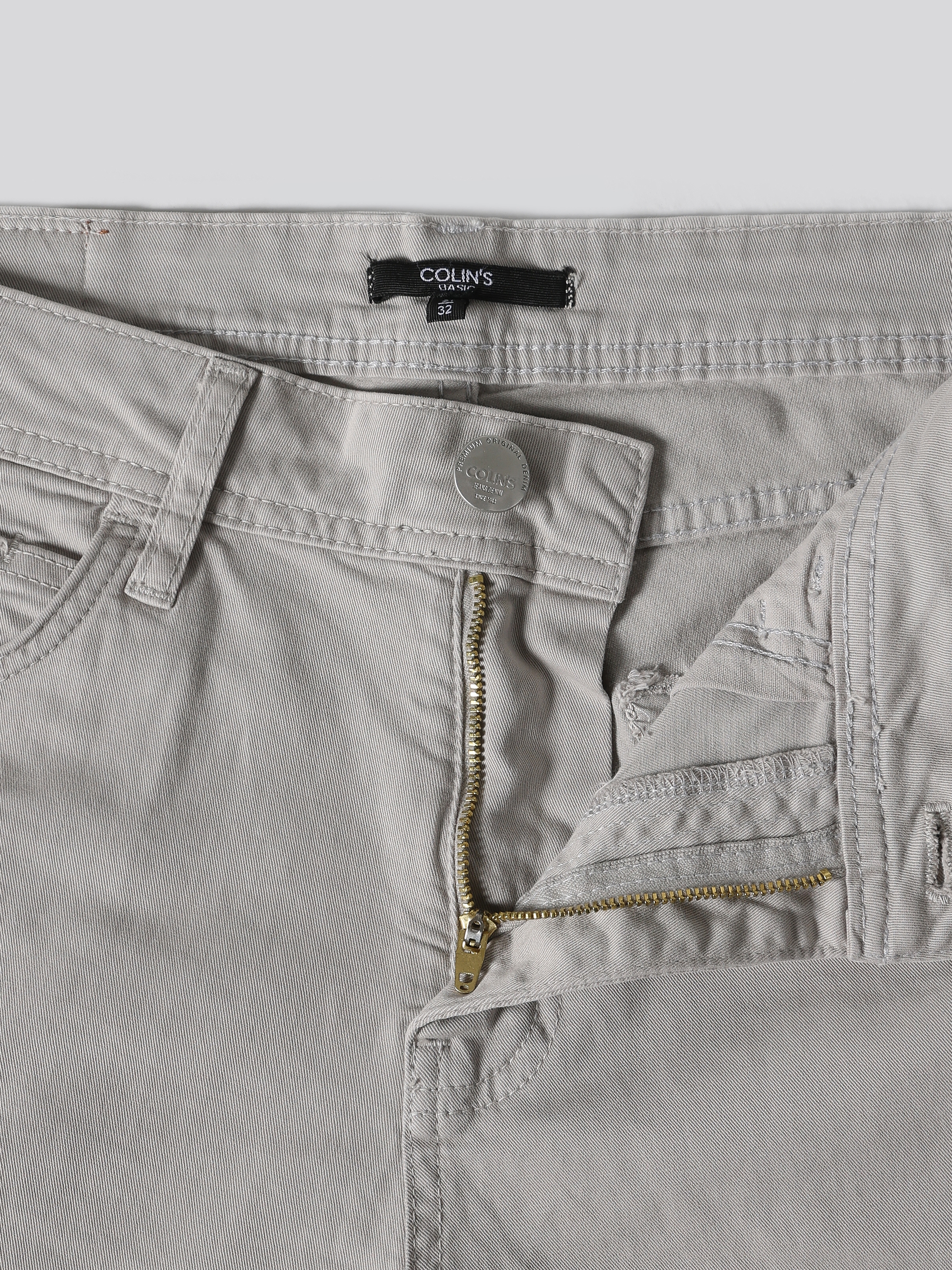 Afficher les détails de Pantalon En Pierre Pour Homme, Coupe Droite, Taille Basse, Jambe Droite