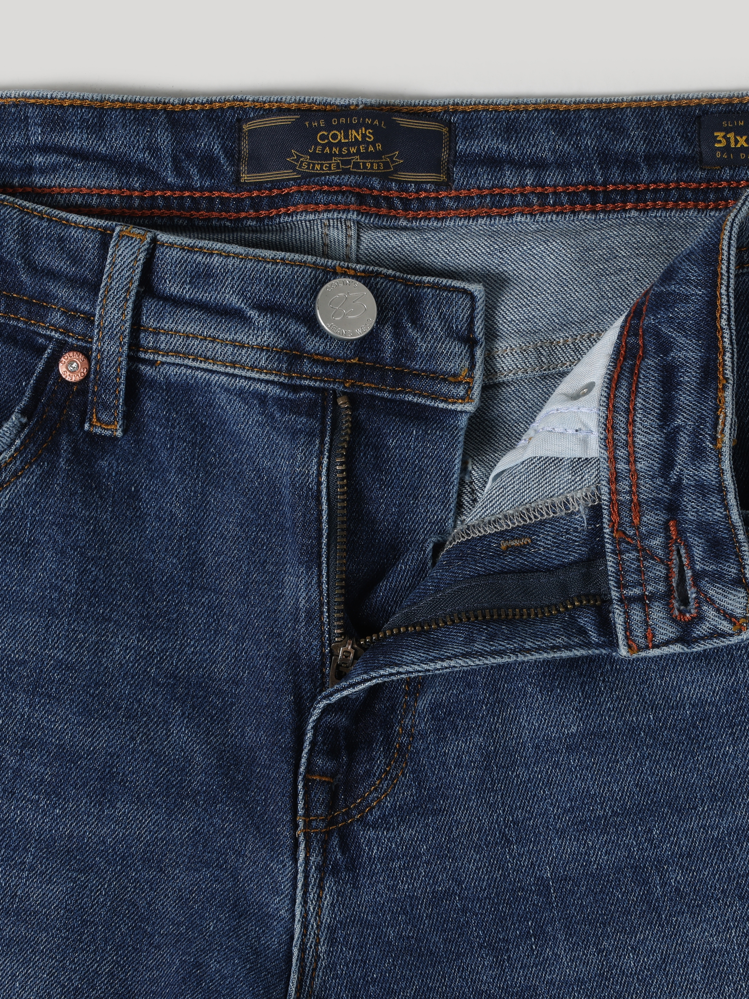 Afficher les détails de 041 Danny Slim Fit Taille Basse Jambe Étroite Pantalon En Jean Bleu Pour Hommes