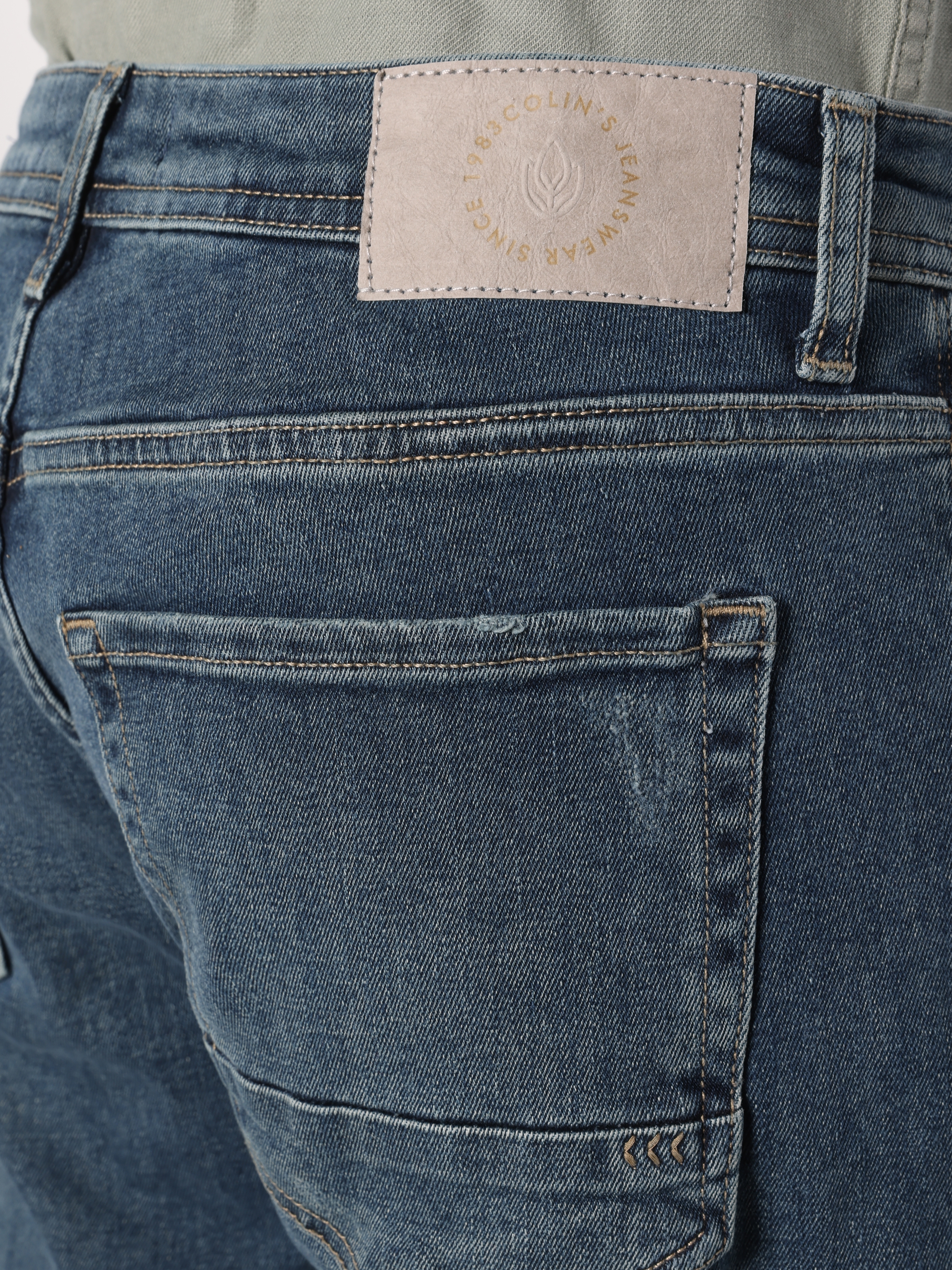 Afficher les détails de 045 David Coupe Régulière Taille Moyenne Jambe Décontractée Bleu Pantalon En Jean Pour Hommes