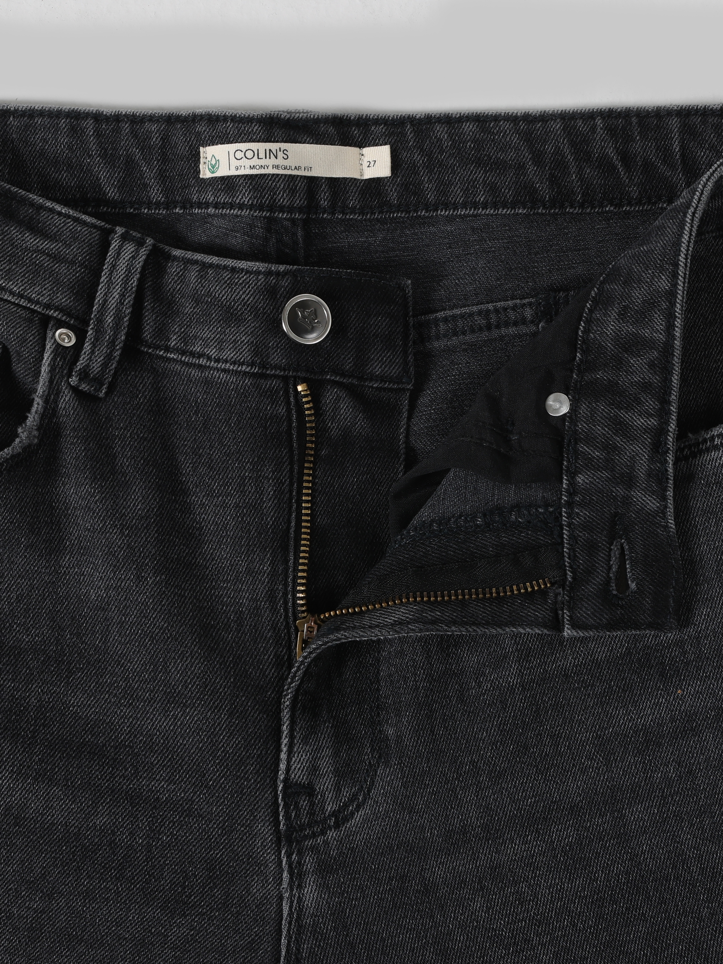 Afficher les détails de 971 Mony Coupe Régulière Taille Normale Jambe Élargie Pantalon En Jean Noir Pour Femme