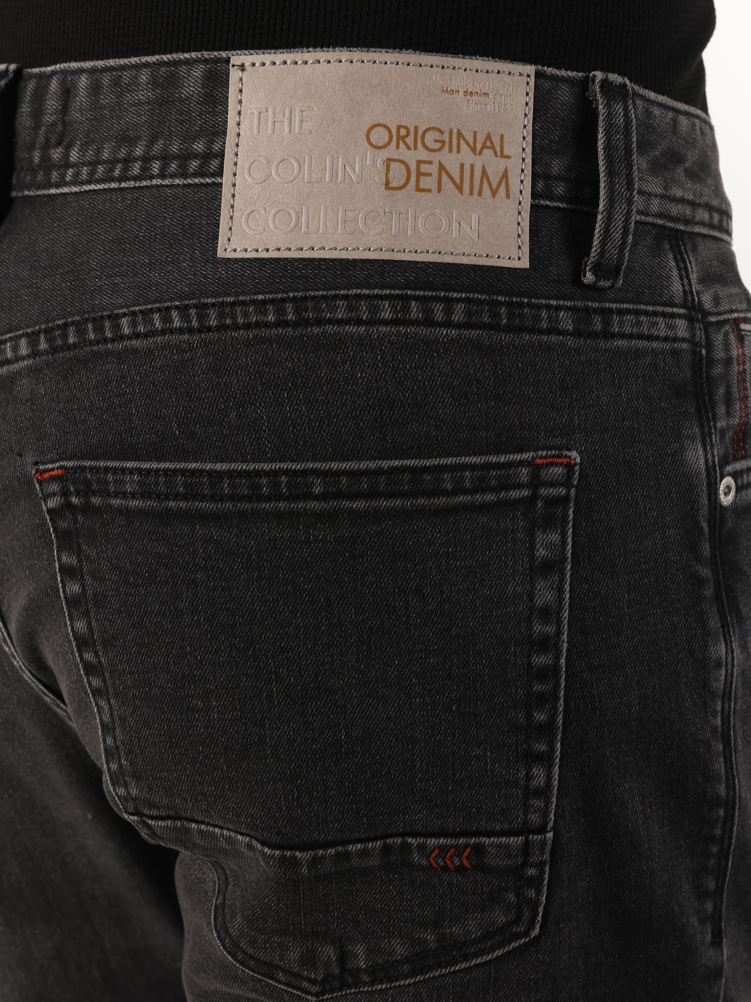 Afficher les détails de 045 David Coupe Régulière Taille Moyenne Jambe Décontractée Gris Pantalon En Jean Pour Hommes