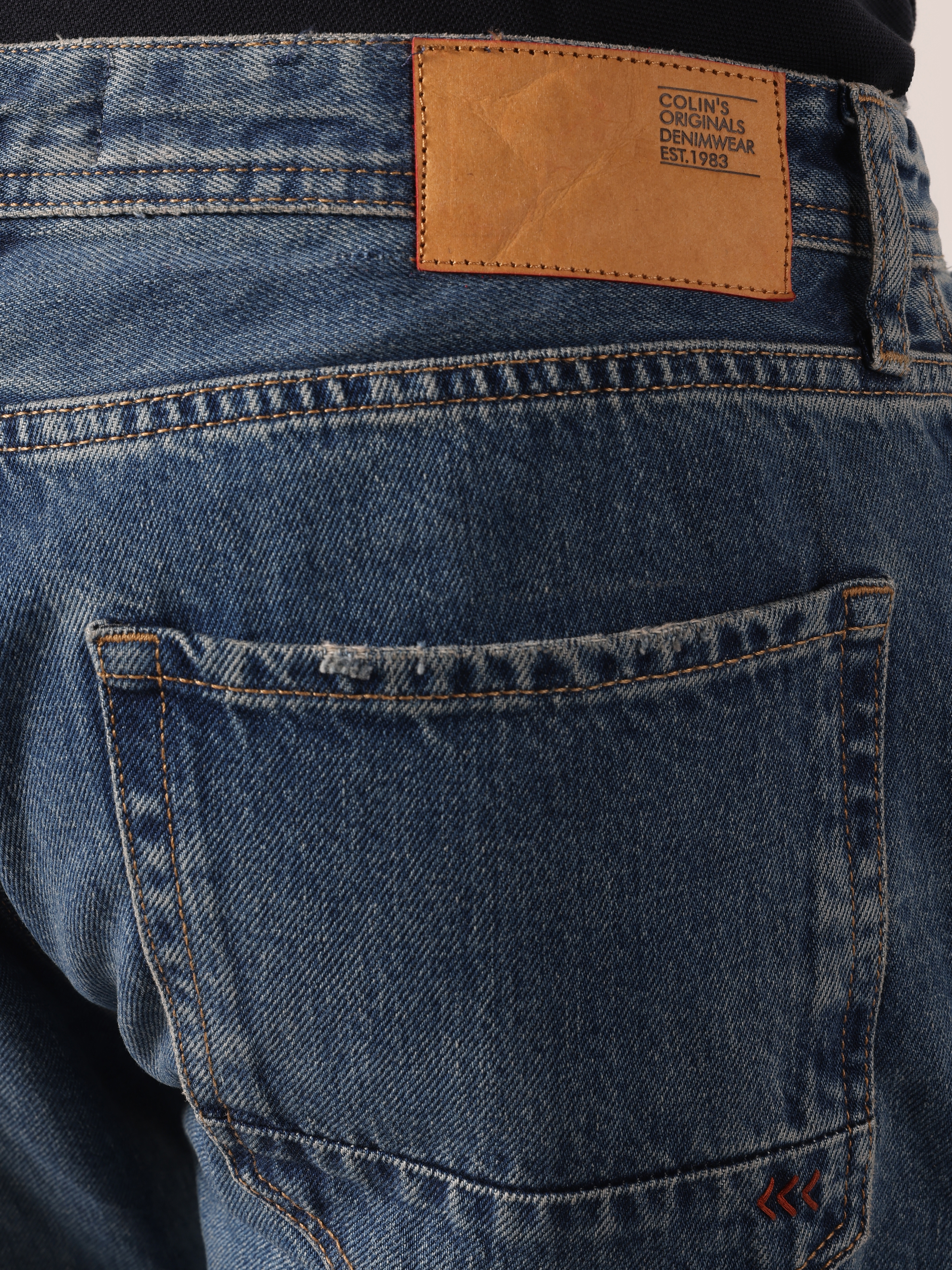 Afficher les détails de 045 David Pantalon Coupe Droite Taille Moyenne Bleu Pour Homme