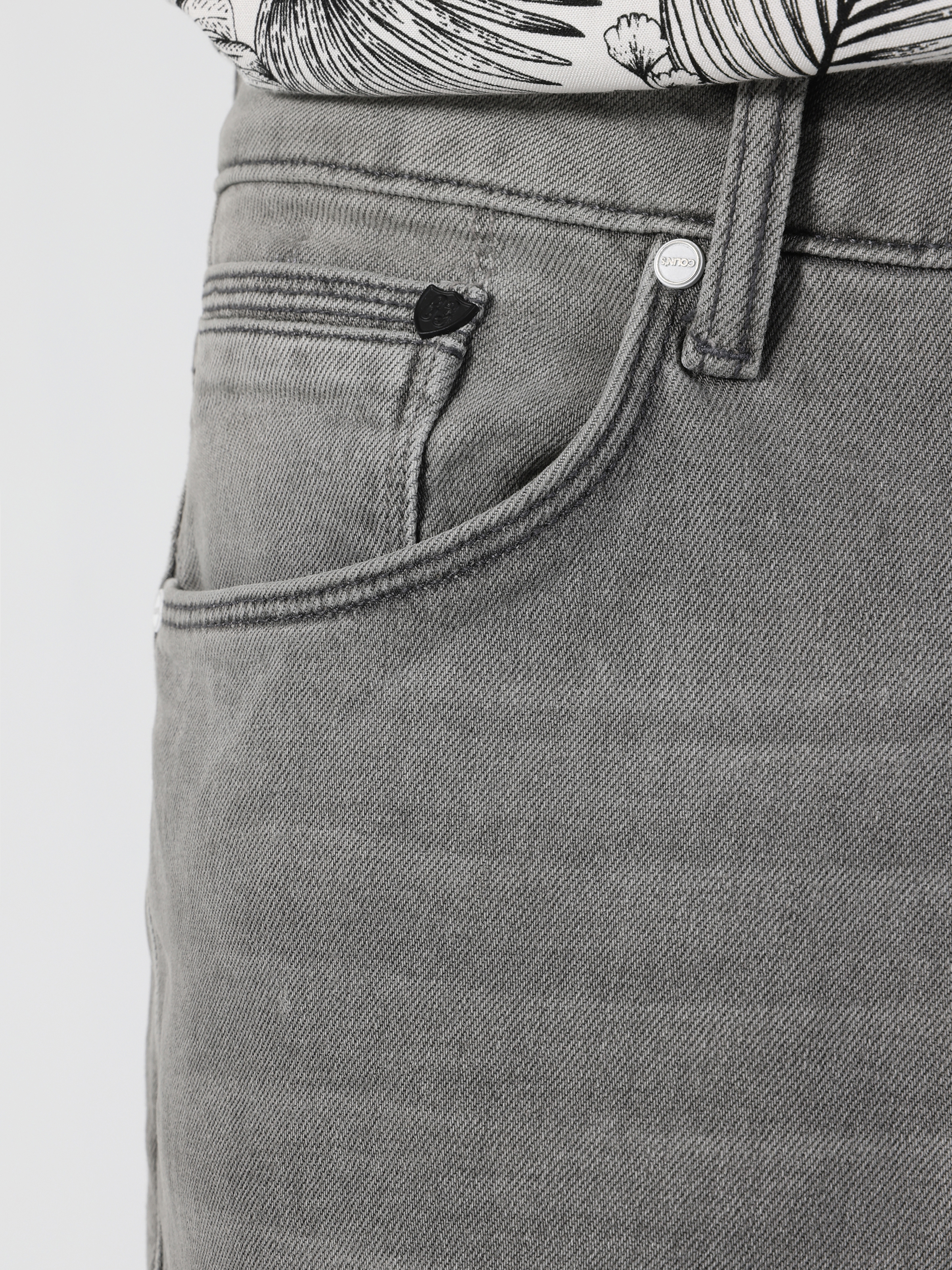 Afficher les détails de 067 Jack Coupe Normale Taille Normale Jambe Slim Pantalon Homme Gris