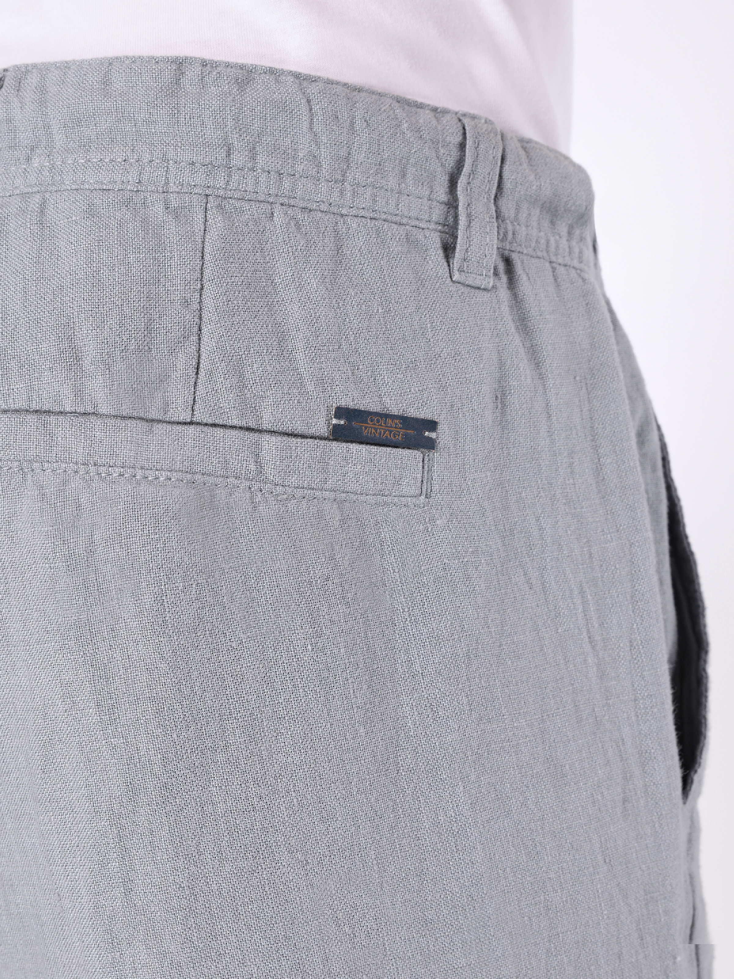 Afficher les détails de Pantalon Homme Bleu Coupe Droite Taille Moyenne Coupe Regular