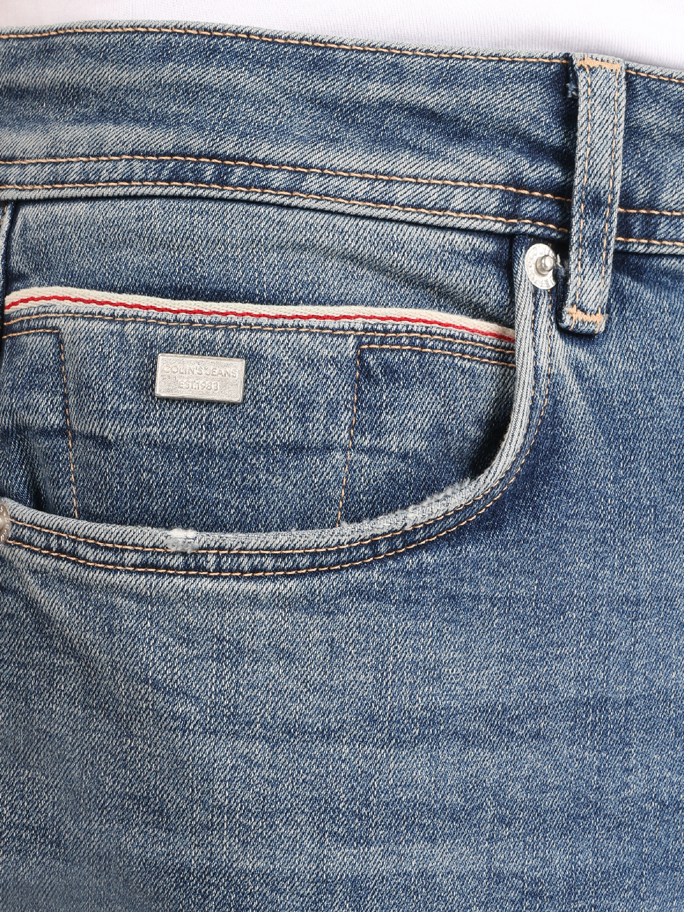 Afficher les détails de 045 David - Pantalon En Jean Coupe Droite À Taille Normale