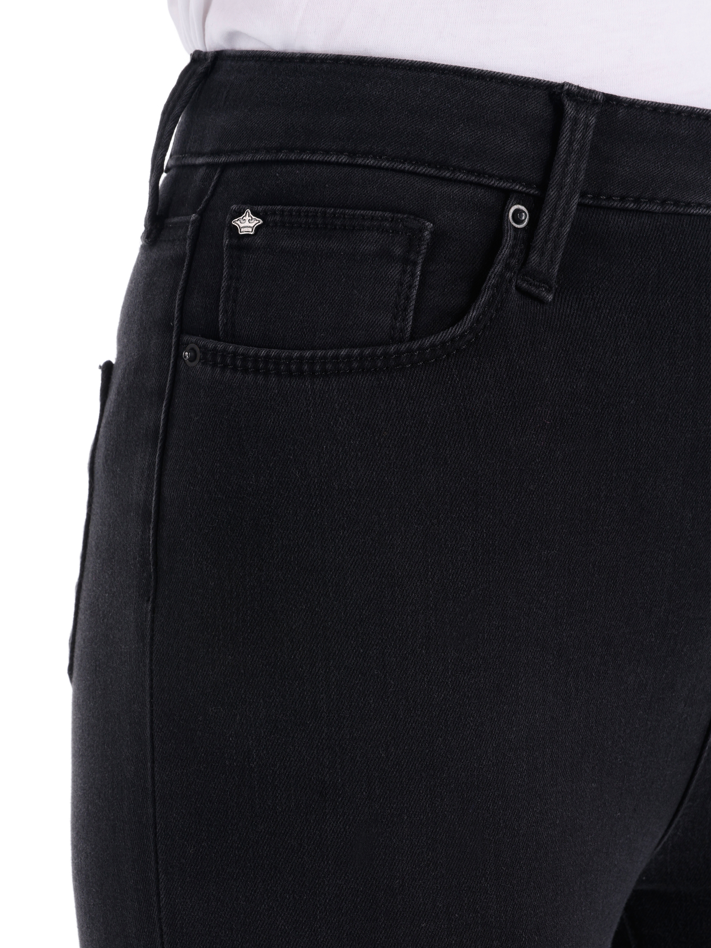 Afficher les détails de Pantalon Jean Noir Pour Femme