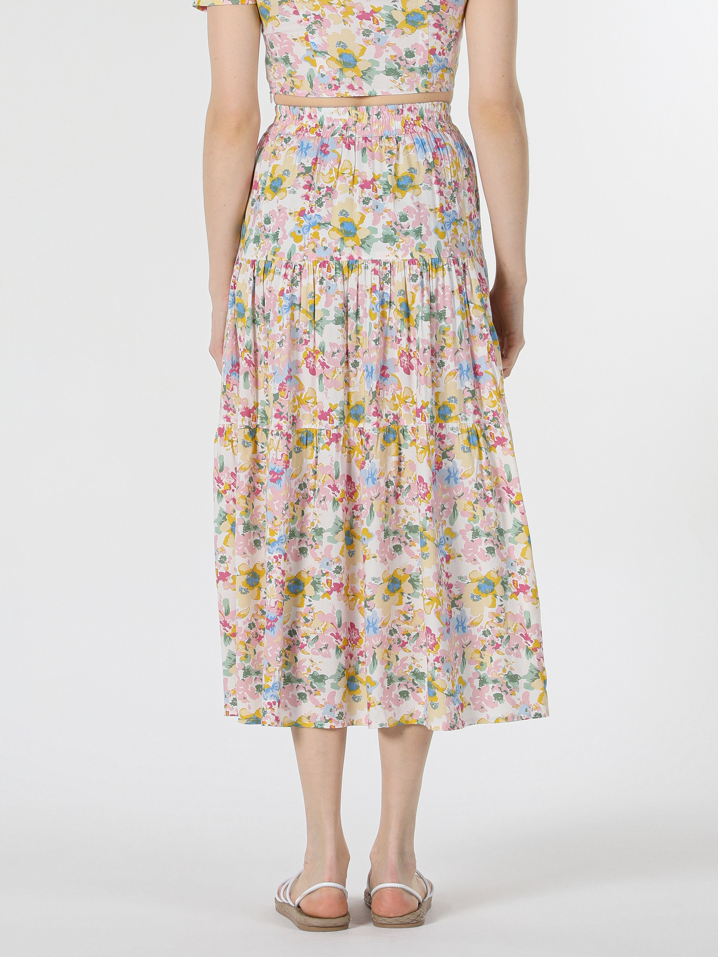 Afficher les détails de Jupe Femme Multicolore Imprimé Floral Maxi Longueur