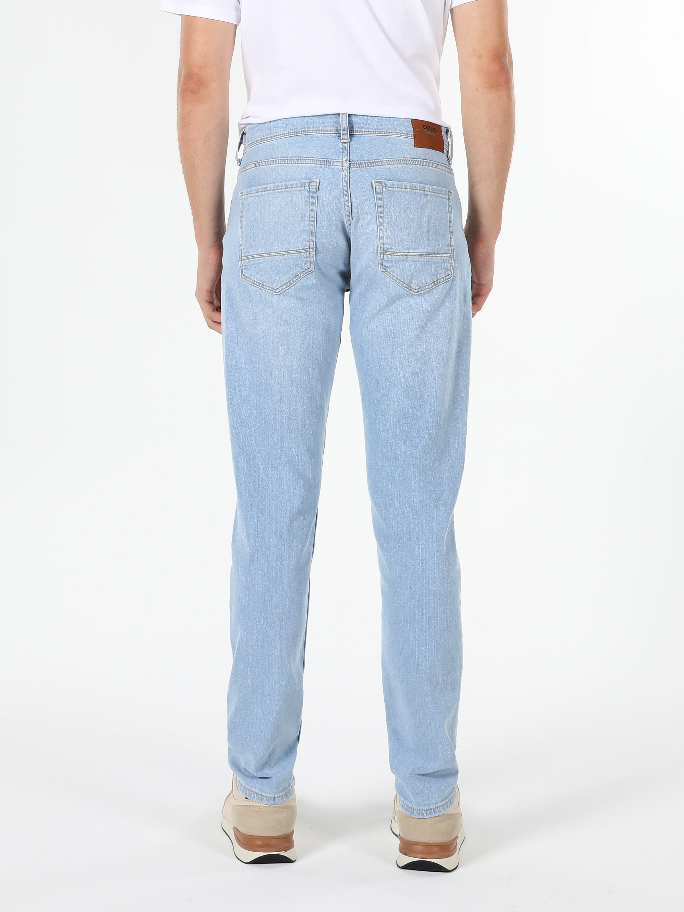 Afficher les détails de 041 Danny Slim Fit Taille Basse Pantalon En Jean Bleu Pour Hommes