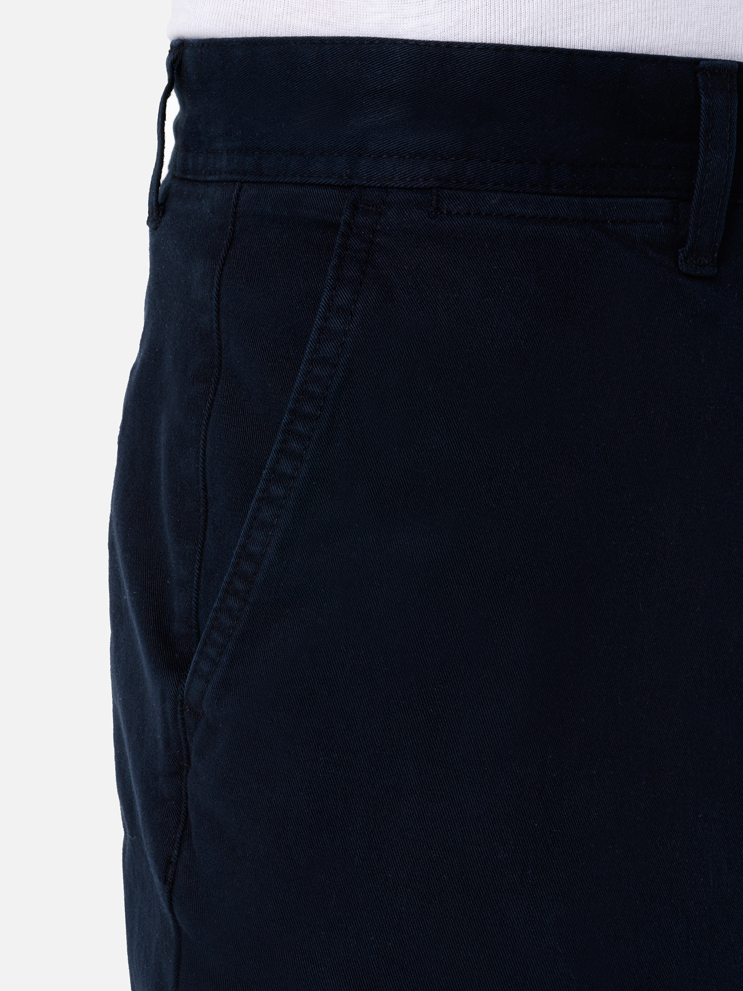 Afficher les détails de Pantalon Bleu Marine Pour Homme, Coupe Régulière, Taille Moyenne, Jambe Droite