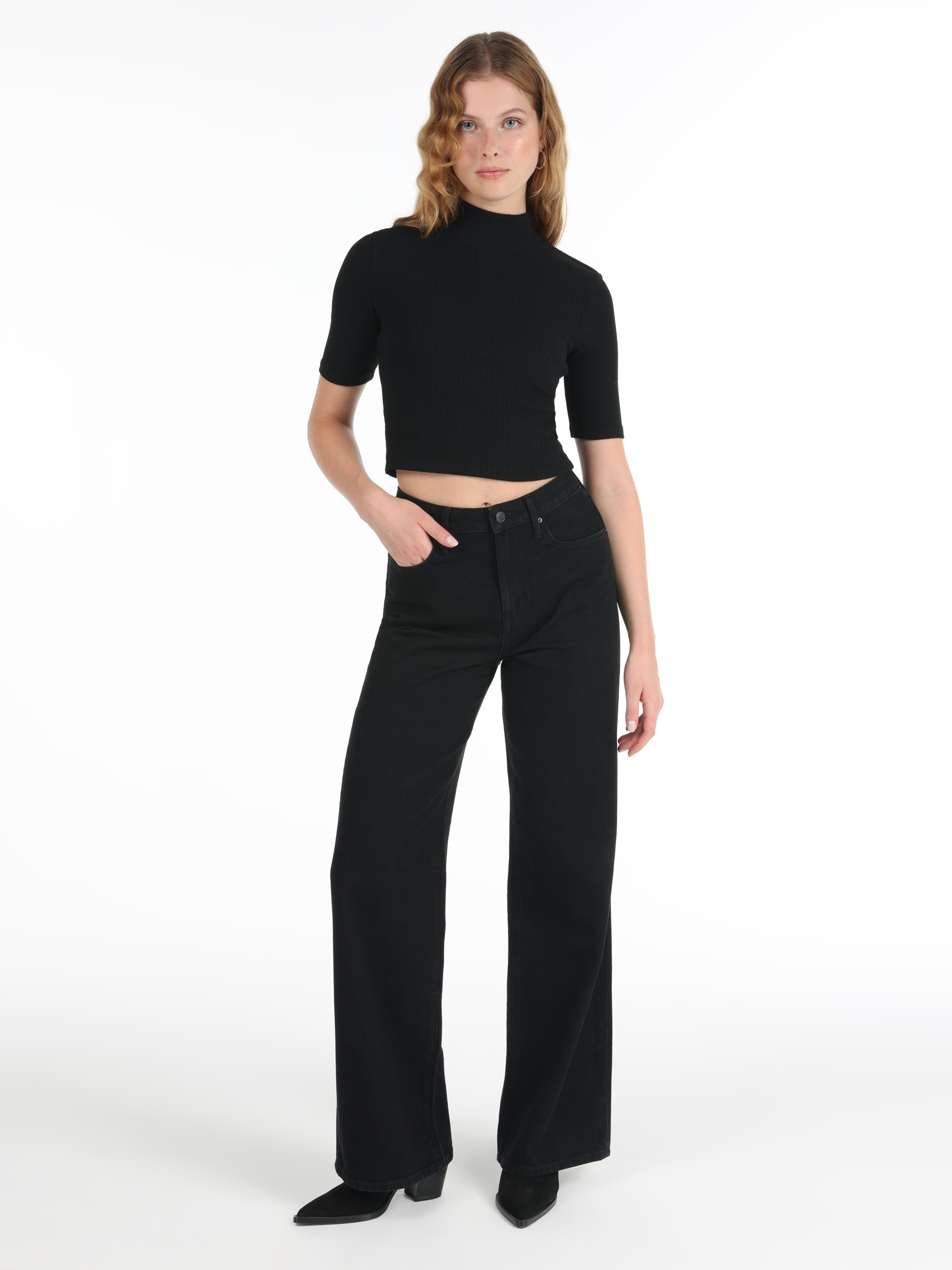 Pantalon jean noir femme sale