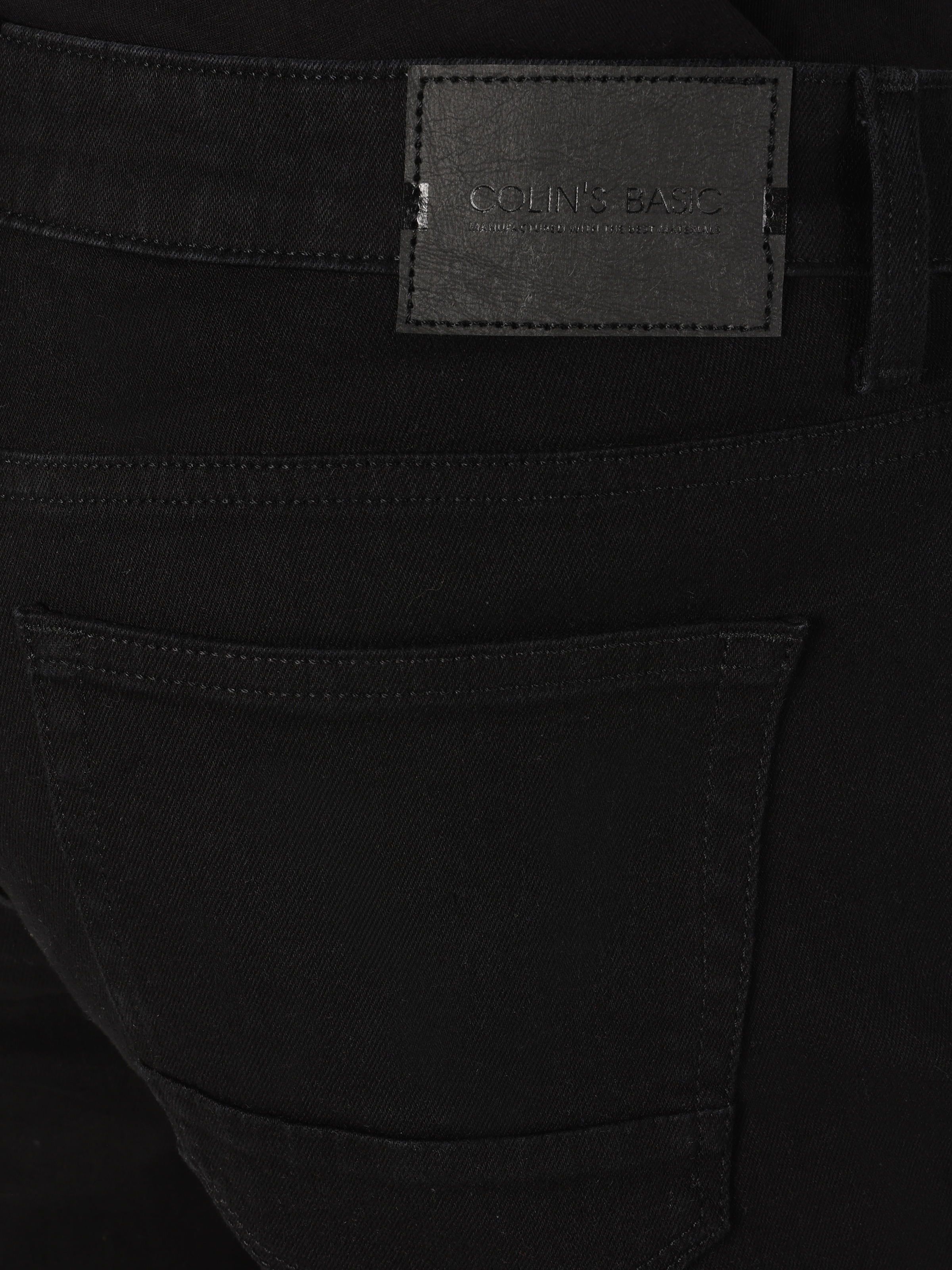 Afficher les détails de 041 Danny Pantalon En Jean Noir Taille Basse À Jambe Étroite Pour Homme