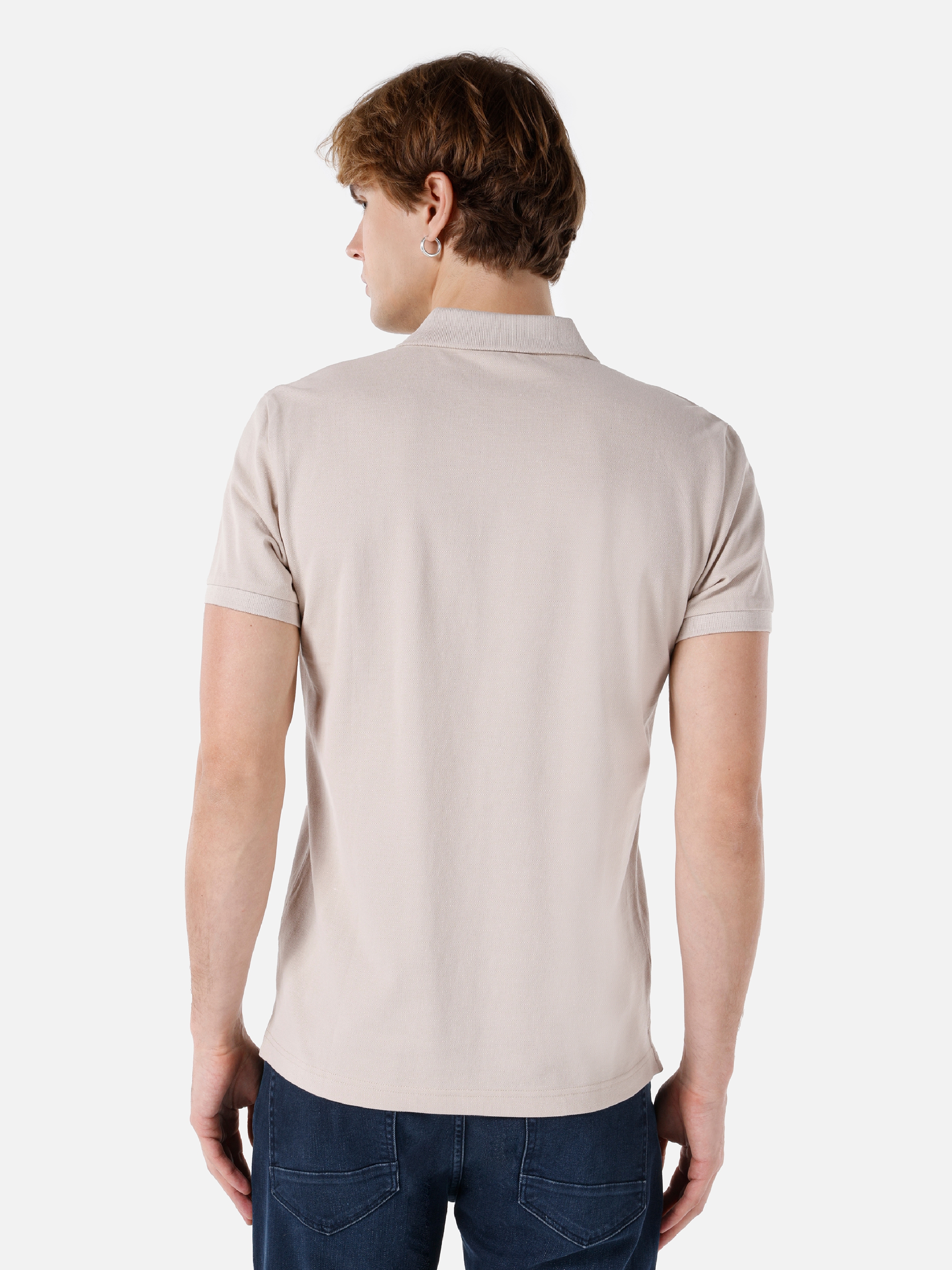 Afficher les détails de T-Shirt Polo Beige Coupe Régulière Pour Homme 