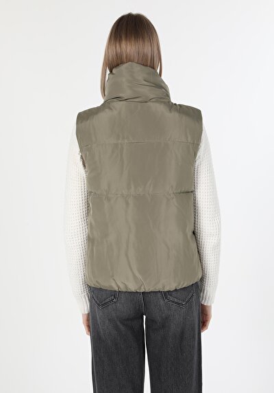 Afficher les détails de Gilet Vert Regular Fit Femme