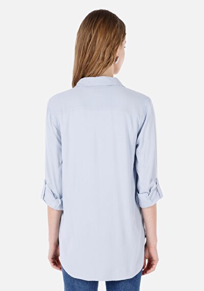 Image de Chemise À Manches Longues Bleu Regular Fit Femme