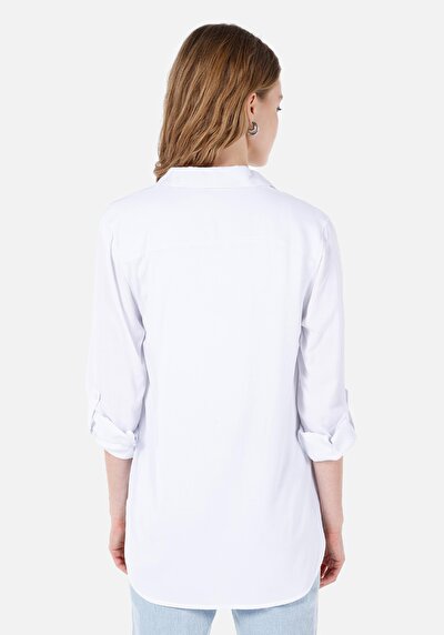 Image de Chemise À Manches Longues Blanc Regular Fit   Femme