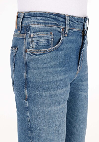 Image de 041 Danny Pantalon Bleu Slim Leg Low Rise En Jean Slim Fit Homme